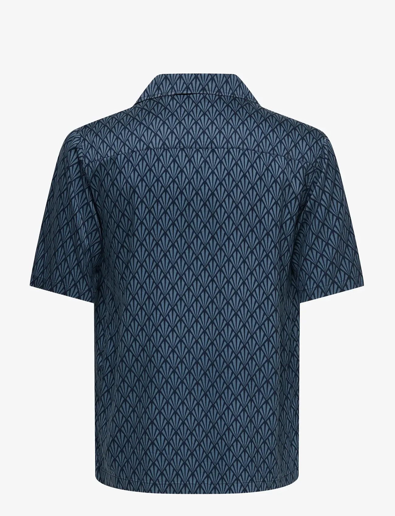 ONLY & SONS - ONSPERU RELAX SS SHIRT FRML - mønstrede skjorter - china blue - 1