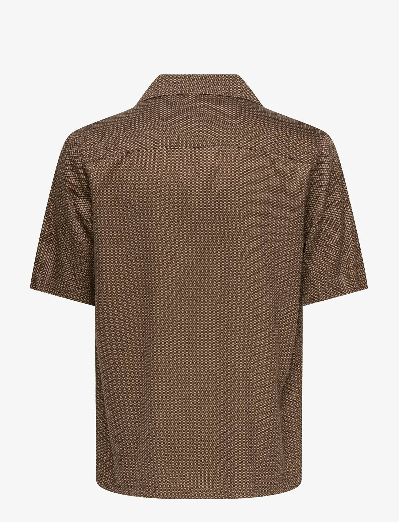 ONLY & SONS - ONSPERU RELAX SS SHIRT FRML - mønstrede skjorter - potting soil - 1
