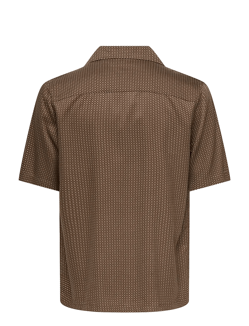 ONLY & SONS - ONSPERU RELAX SS SHIRT FRML - mønstrede skjorter - potting soil - 1