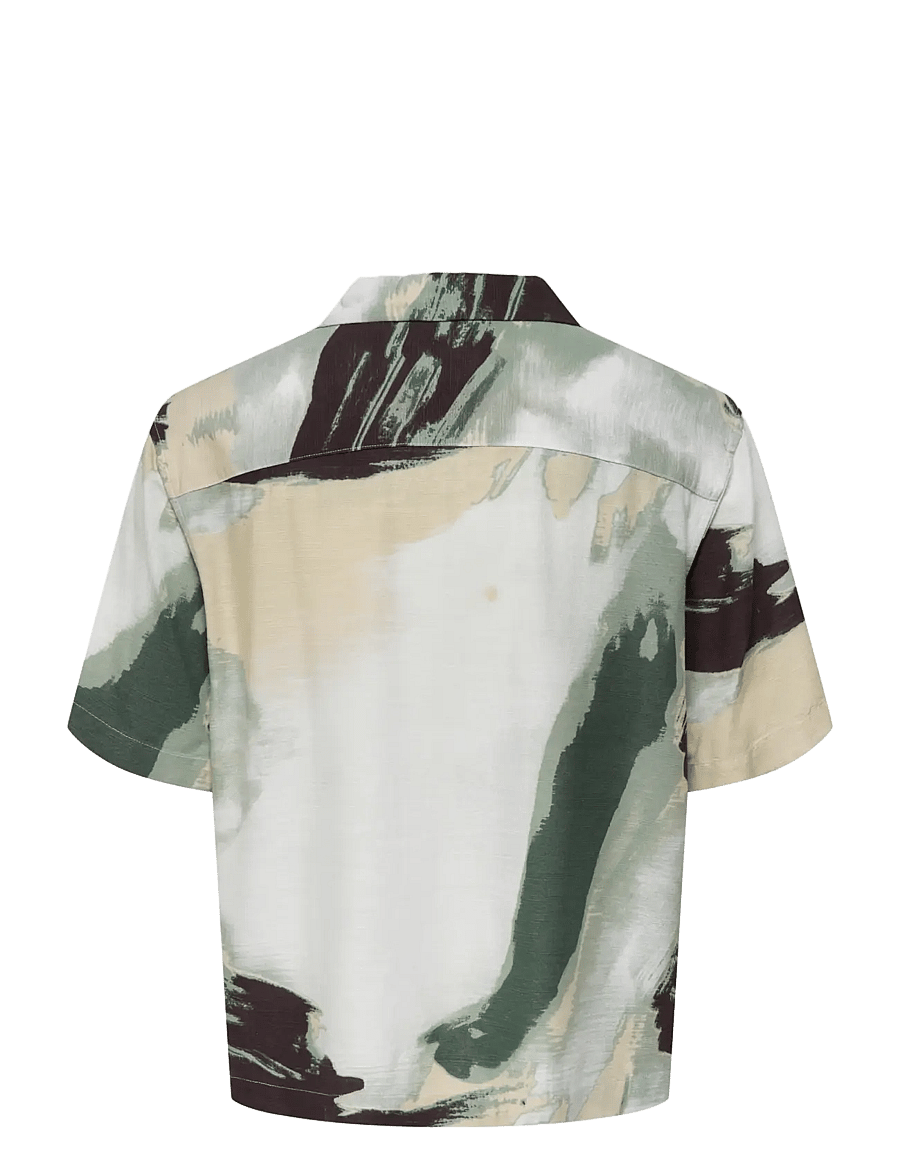 ONLY & SONS - ONSHARVI RLX RESORT SS 041 AOP SHIRT - mönstrade skjortor - bright white - 2