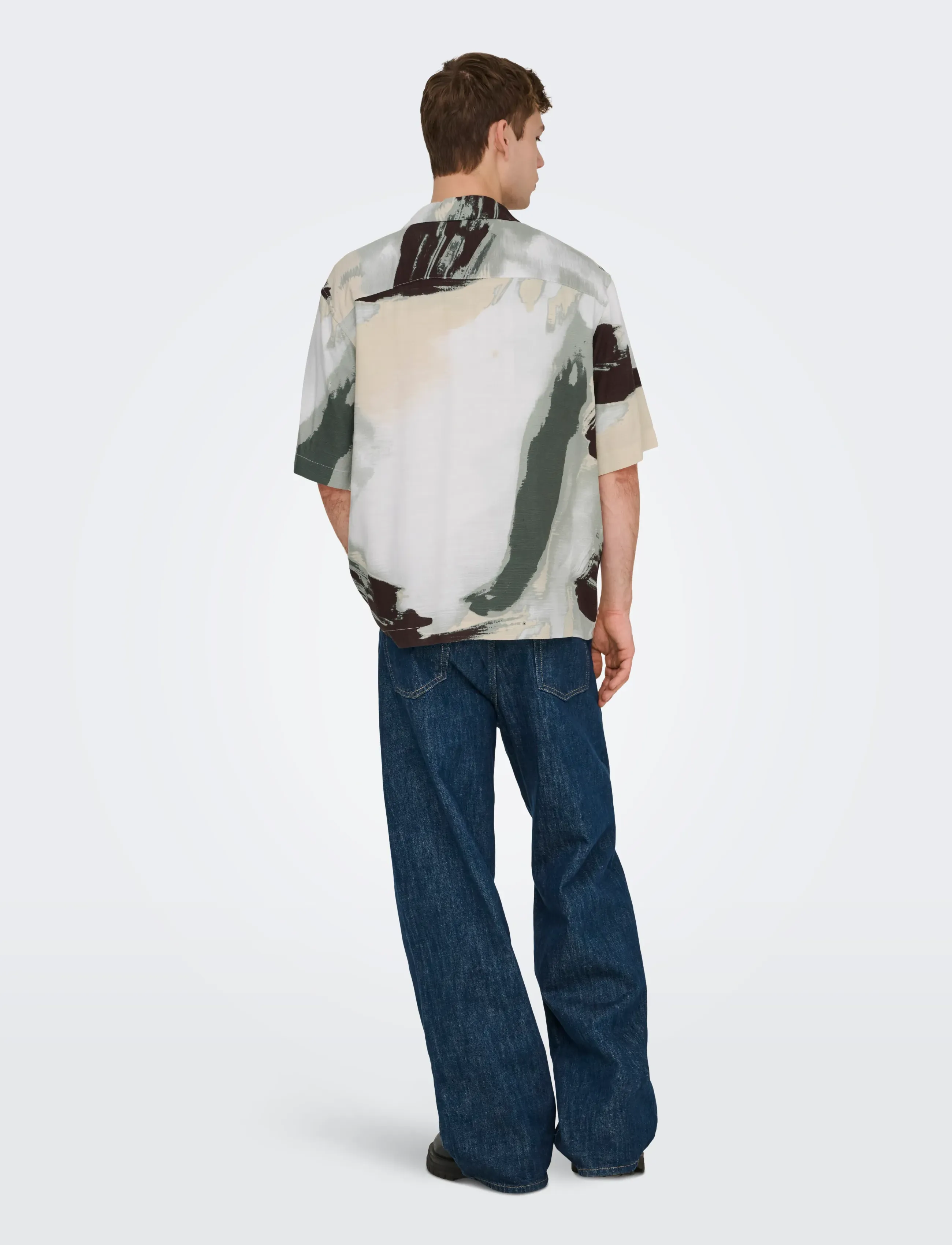 ONLY & SONS - ONSHARVI RLX RESORT SS 041 AOP SHIRT - mönstrade skjortor - bright white - 3