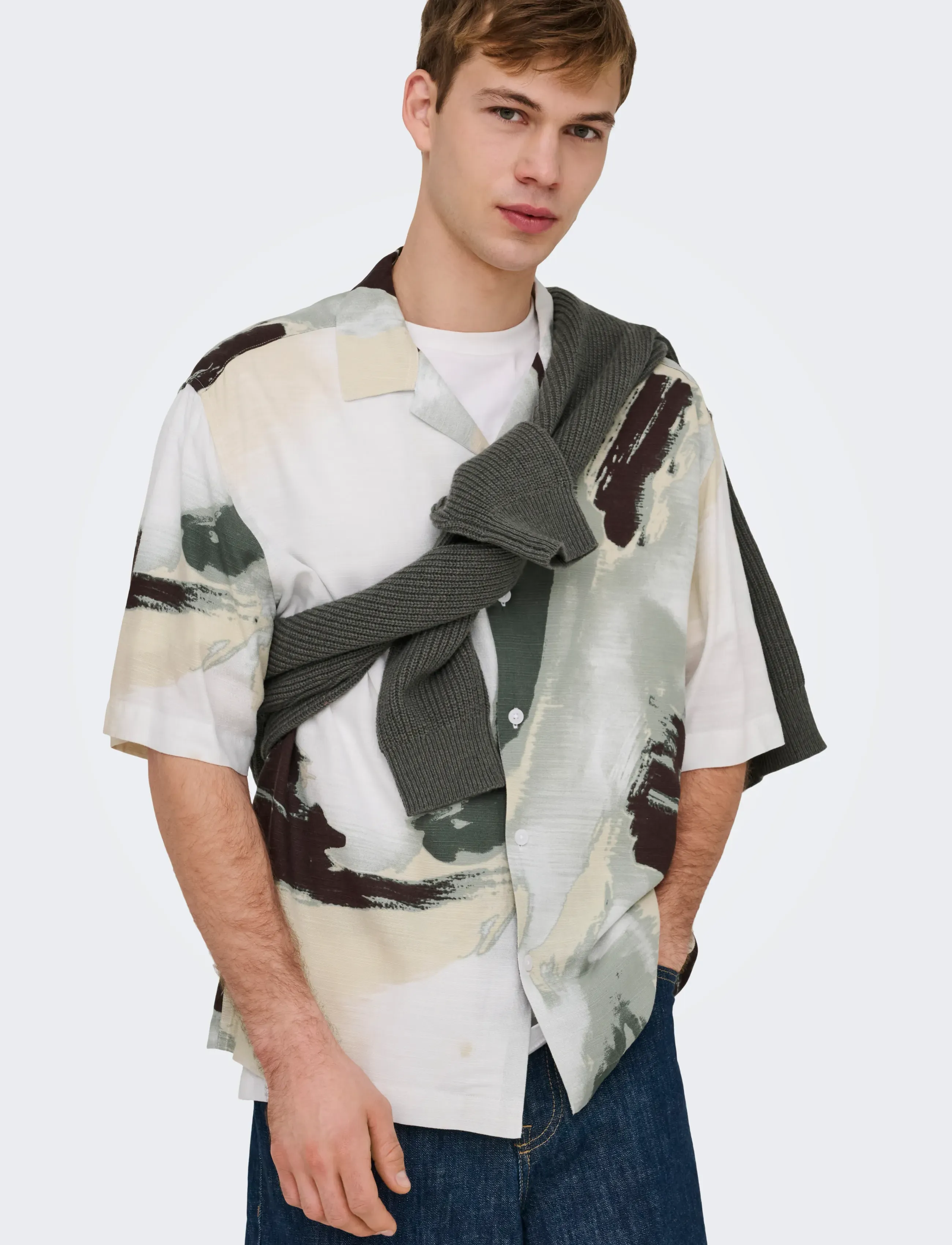 ONLY & SONS Onsharvi Rlx Resort Ss 041 Aop Shirt kortärmade skjortor herr – bild 7
