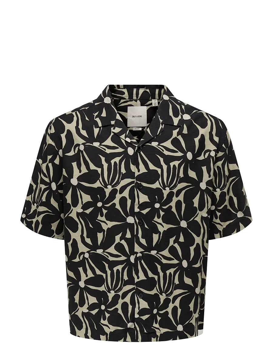 ONLY & SONS - ONSHARVI RLX RESORT SS 041 AOP SHIRT - chemises à motifs - jet black - 1
