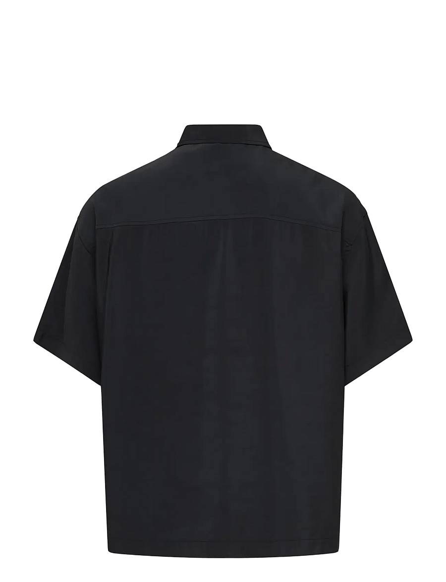 ONLY & SONS - ONSFADE LOOSE MODAL BLEND 0589 SHIRT - kortærmede skjorter - jet black - 1