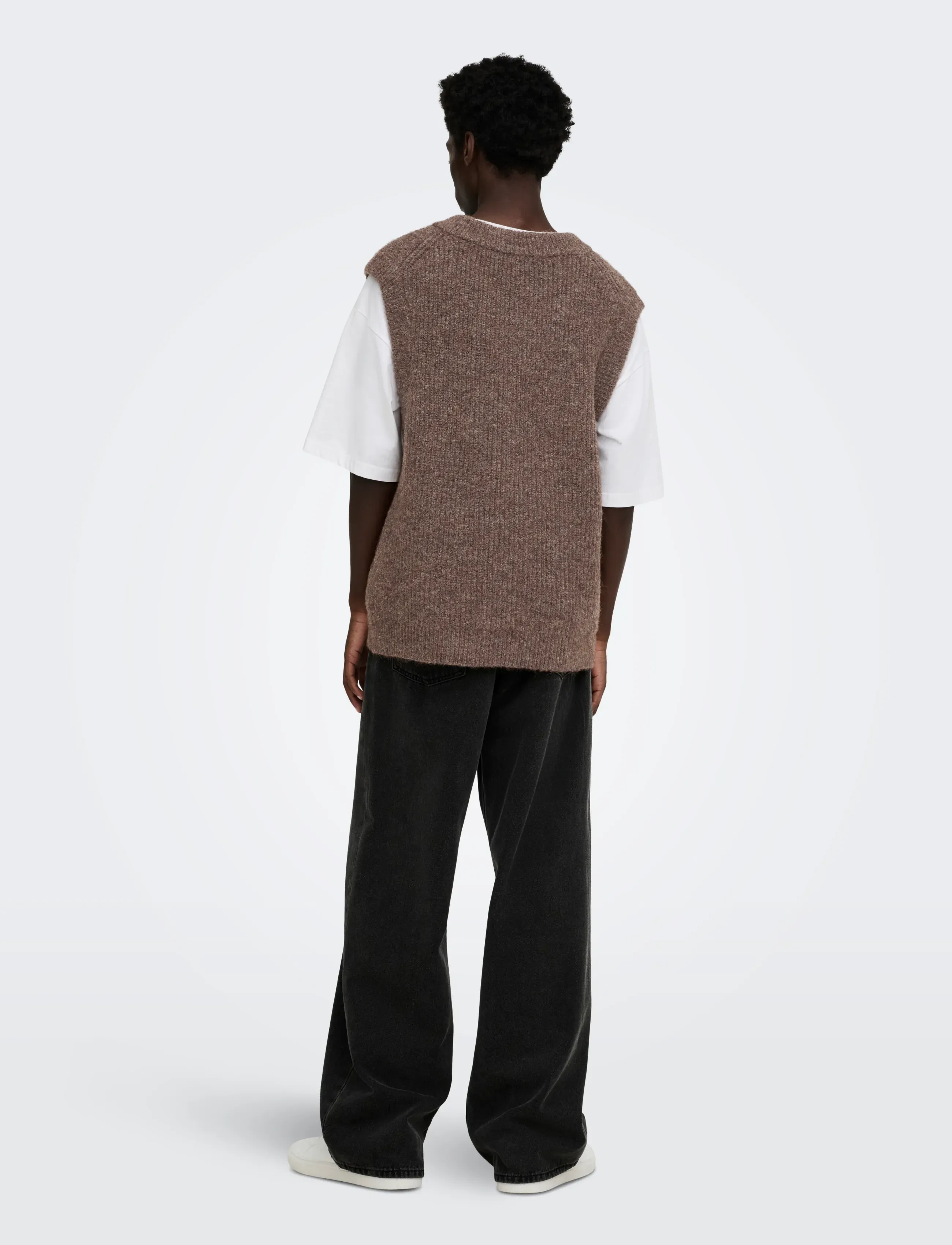 ONLY & SONS - ONSTROY RLX 12 V-NECK VEST - höstkläder - ermine - 3