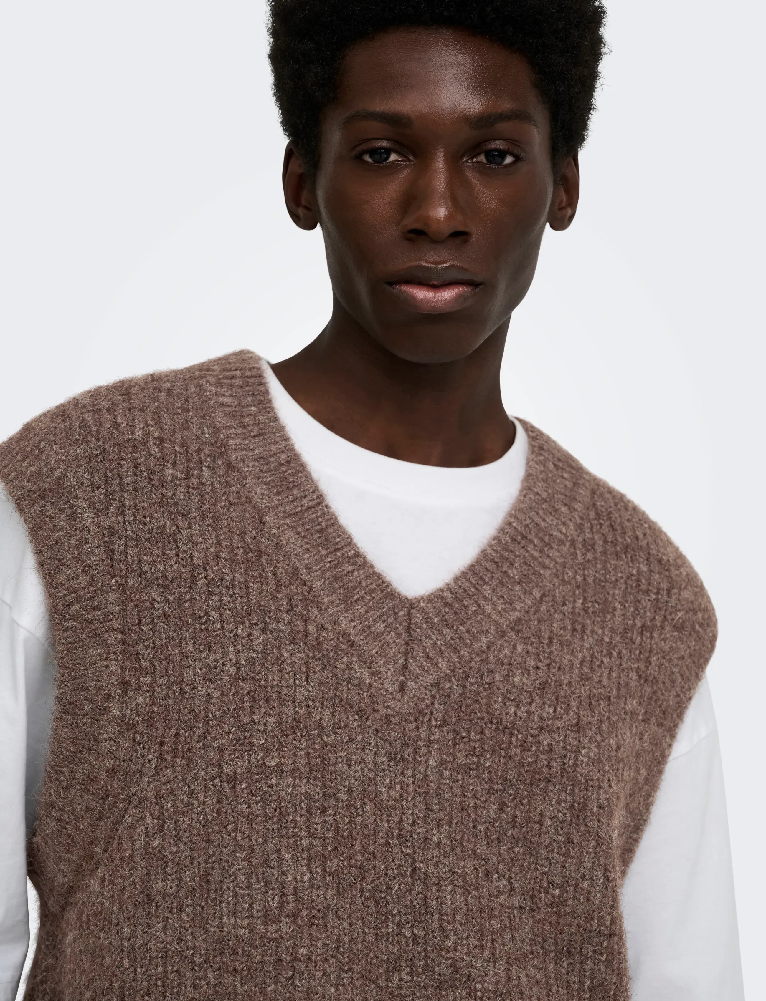 ONLY & SONS Onstroy Rlx 12 V-Neck Vest västar herr – bild 6