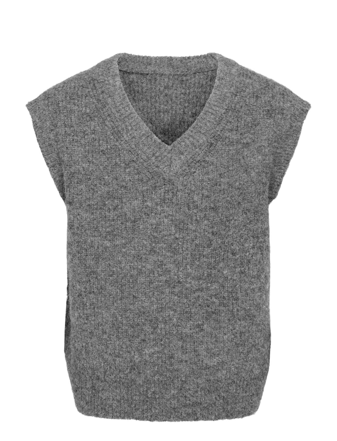 ONLY & SONS ONSTROY RLX 12 V-NECK VEST - Strickmode - MEDIUM GREY MELANGE / grey