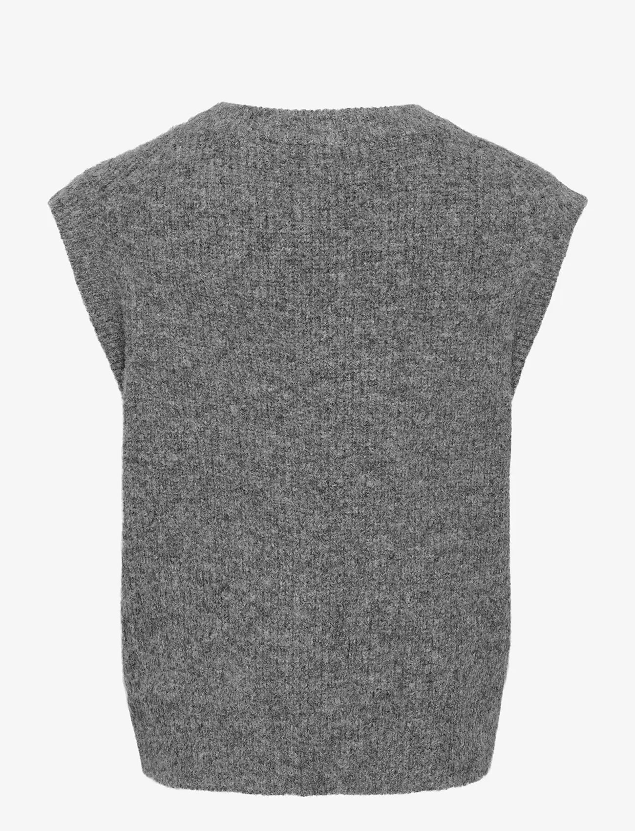 ONLY & SONS - ONSTROY RLX 12 V-NECK VEST - stickade västar - medium grey melange - 1