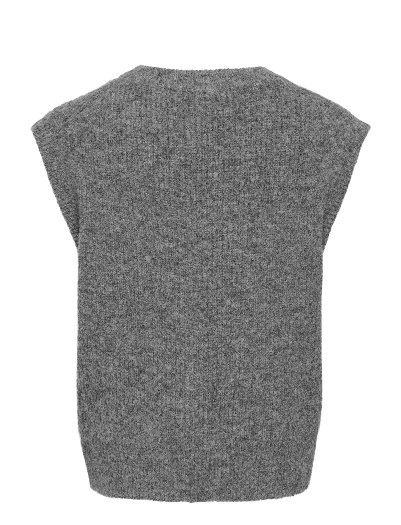 ONLY & SONS - ONSTROY RLX 12 V-NECK VEST - knitted vests - medium grey melange - 1