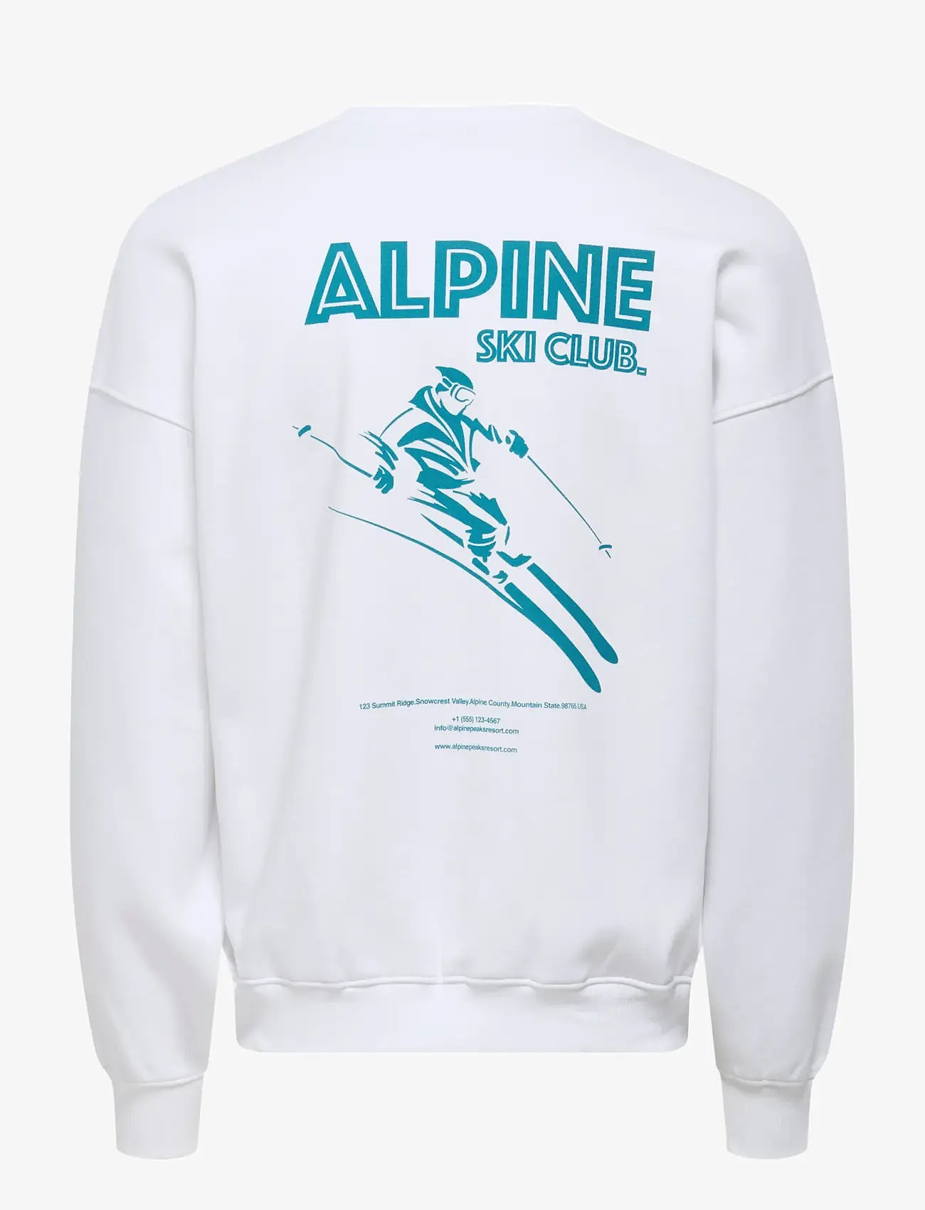 ONLY & SONS - ONSCERES SKI LS REG CREW SWE CS - laveste priser - bright white - 2