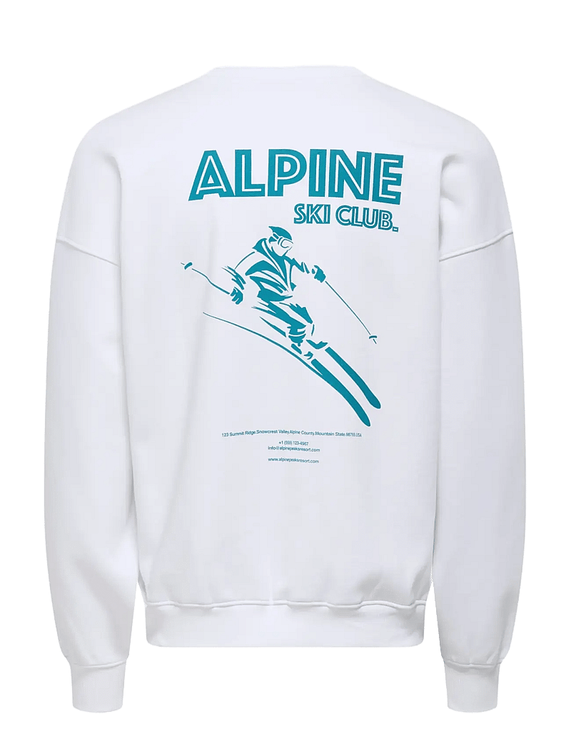 ONLY & SONS - ONSCERES SKI LS REG CREW SWE CS - kolekcijos - bright white - 2