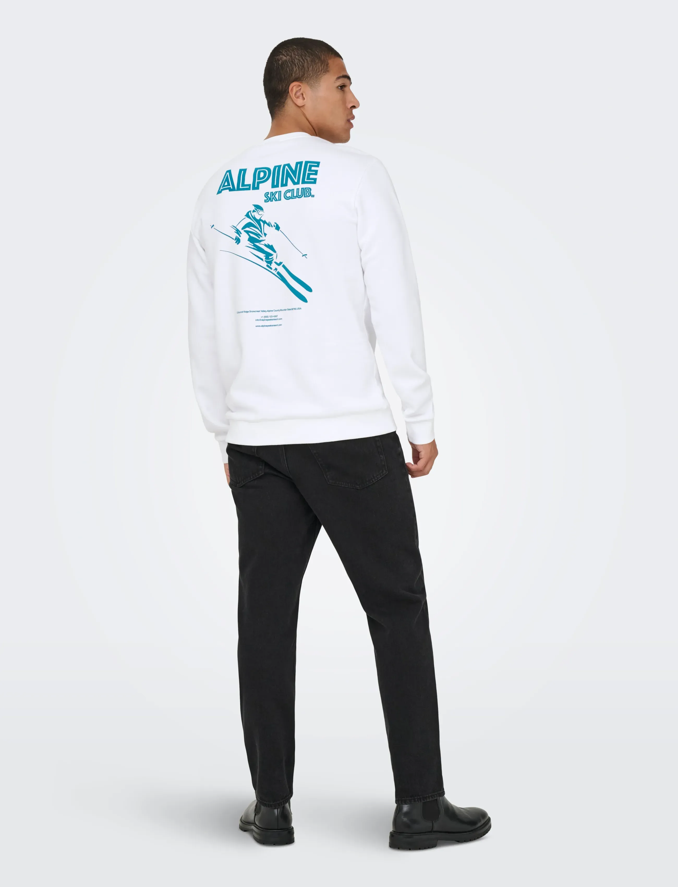 ONLY & SONS - ONSCERES SKI LS REG CREW SWE CS - svetarit - bright white - 3