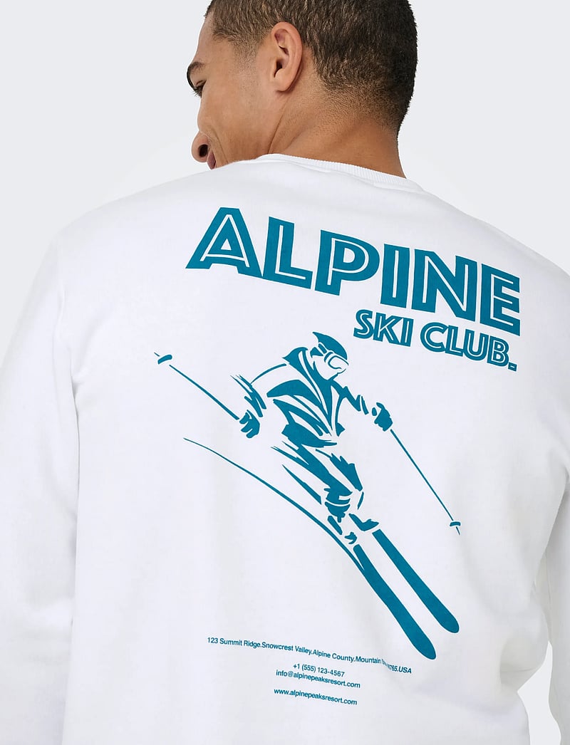 ONLY & SONS - ONSCERES SKI LS REG CREW SWE CS - kolekcijos - bright white - 4