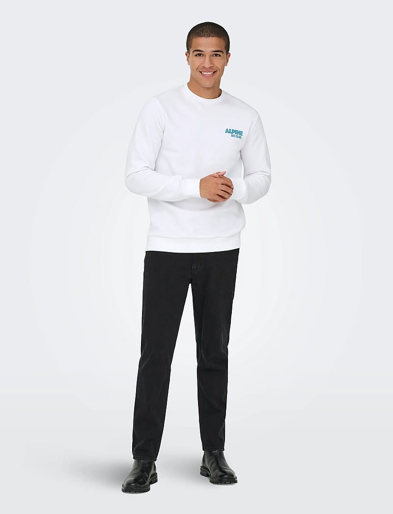 ONLY & SONS - ONSCERES SKI LS REG CREW SWE CS - kolekcijos - bright white - 5