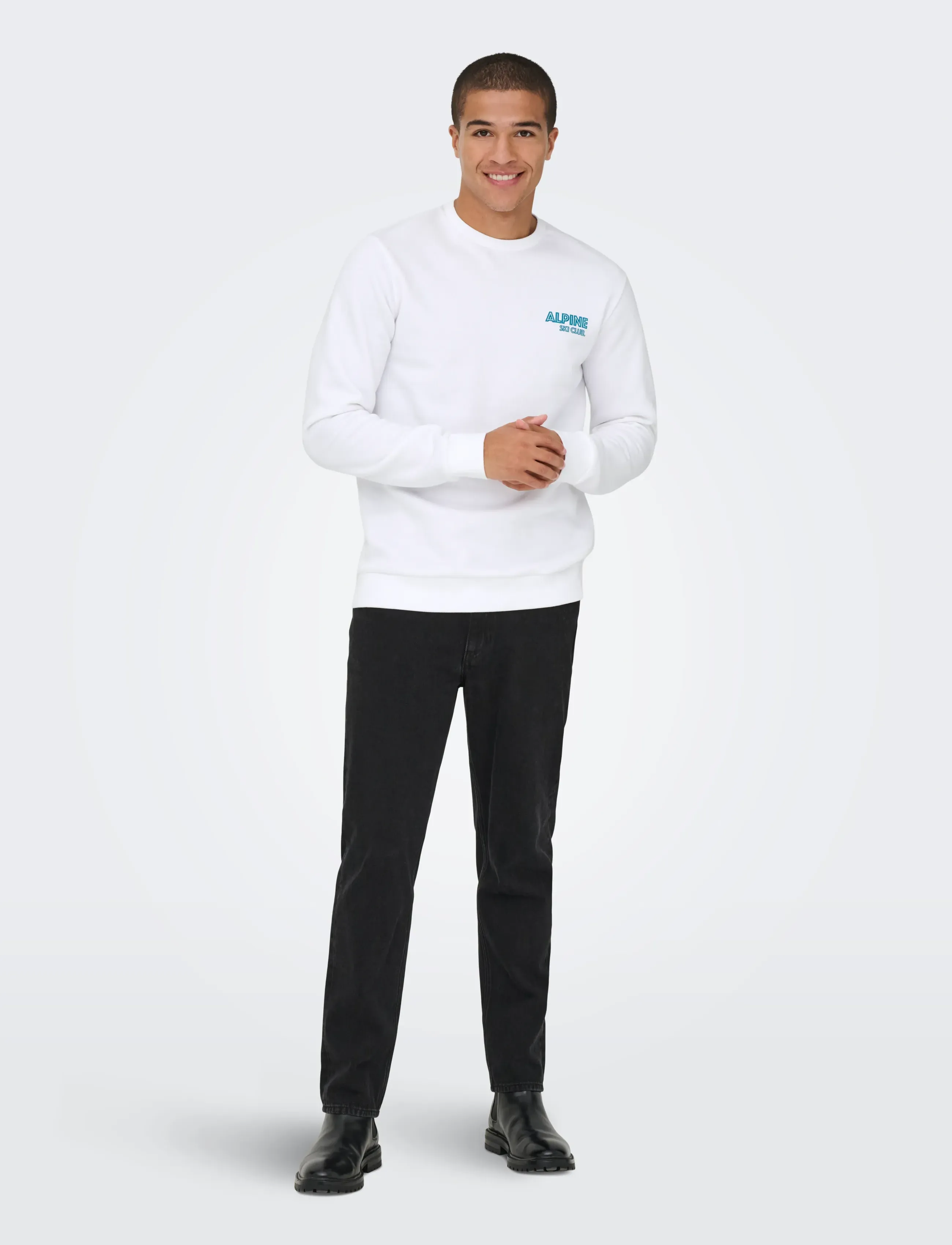 ONLY & SONS - ONSCERES SKI LS REG CREW SWE CS - svetarit - bright white - 5