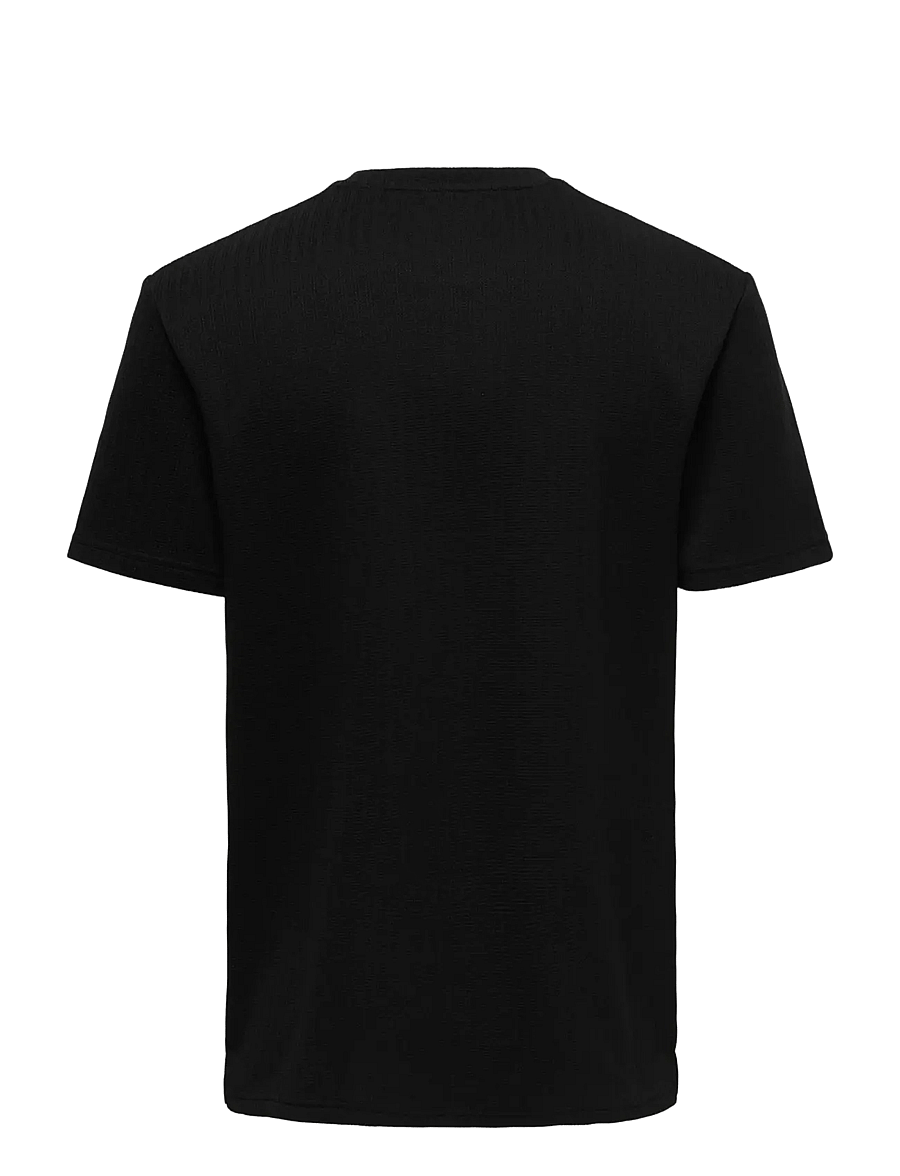 ONLY & SONS - ONSTREY LIFE REG SS FRML TEE - kurzärmelige t-shirts - black - 1