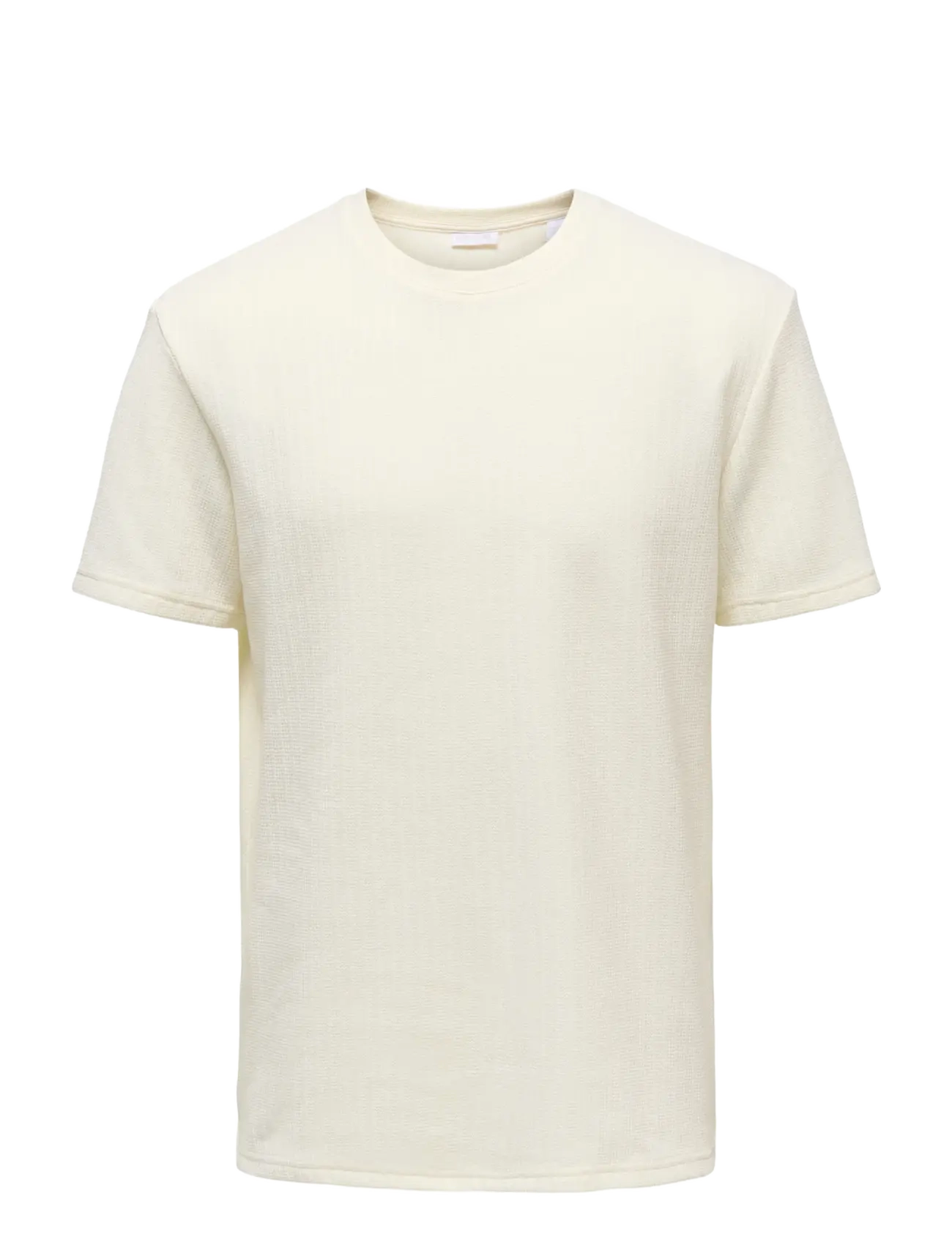 ONLY & SONS ONSTREY LIFE REG SS FRML TEE - T-shirts - GARDENIA / cream