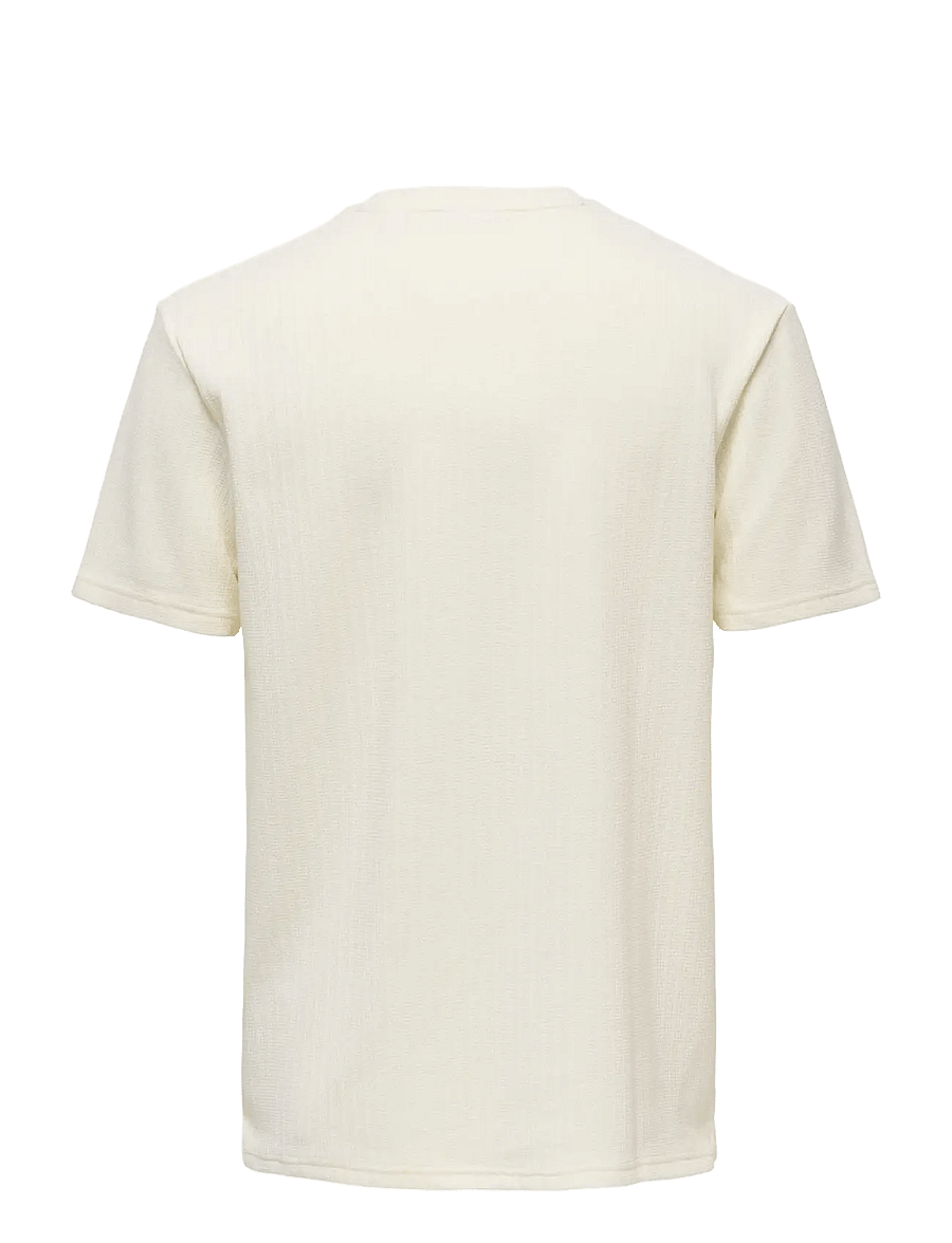 ONLY & SONS - ONSTREY LIFE REG SS FRML TEE - lühikeste varrukatega t-särgid - gardenia - 1