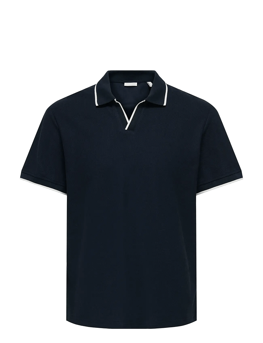 ONLY & SONS - ONSASTON REG SS FRML RESORT POLO - kurzärmelig - dark sapphire - 1