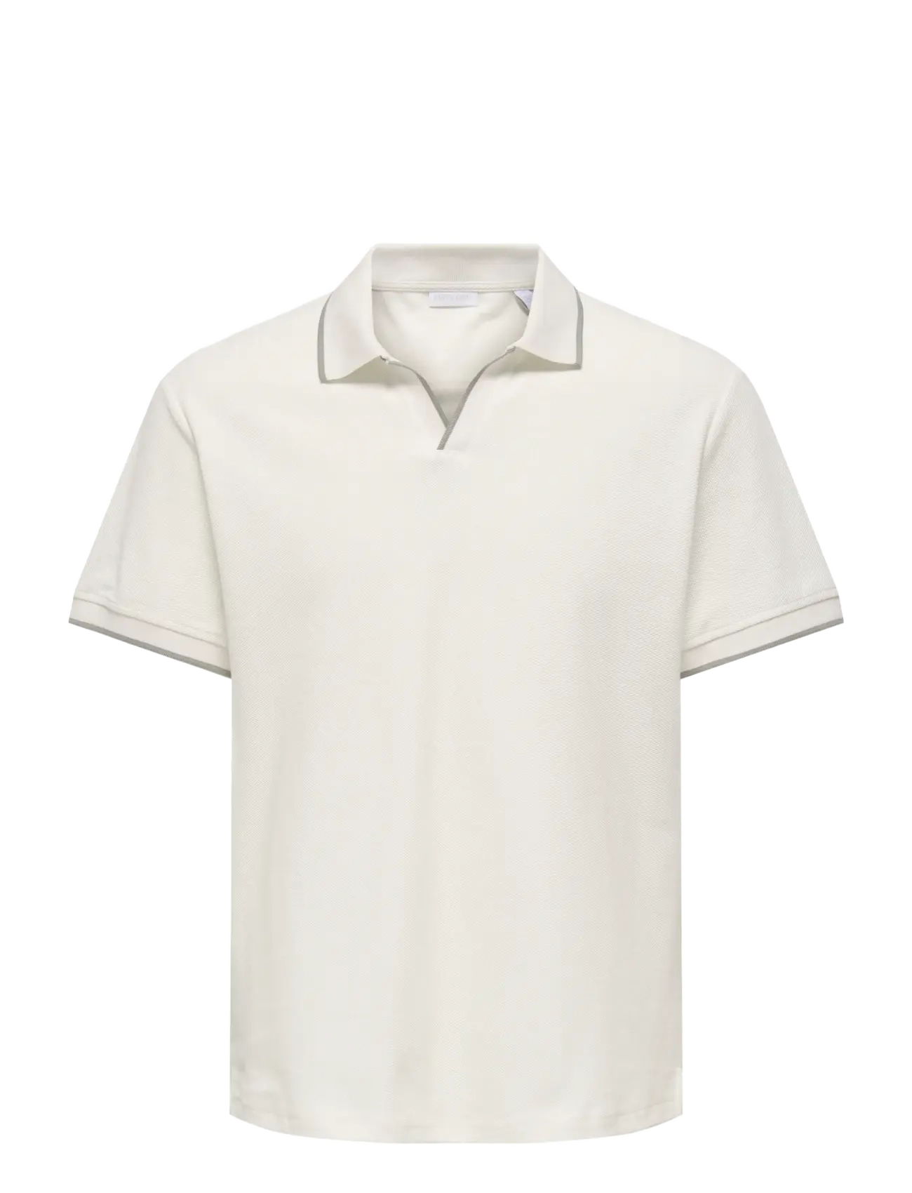 ONLY & SONS Onsaston Reg Ss Frml Resort Polo, XL, Polos, Weiß - Short-sleeved, Männerswear