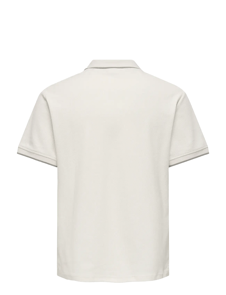 ONLY & SONS - ONSASTON REG SS FRML RESORT POLO - lühikeste varrukatega polod - egret - 1