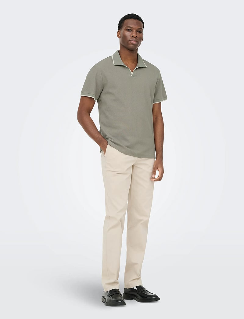 ONLY & SONS - ONSASTON REG SS FRML RESORT POLO - kurzärmelig - laurel oak - 4