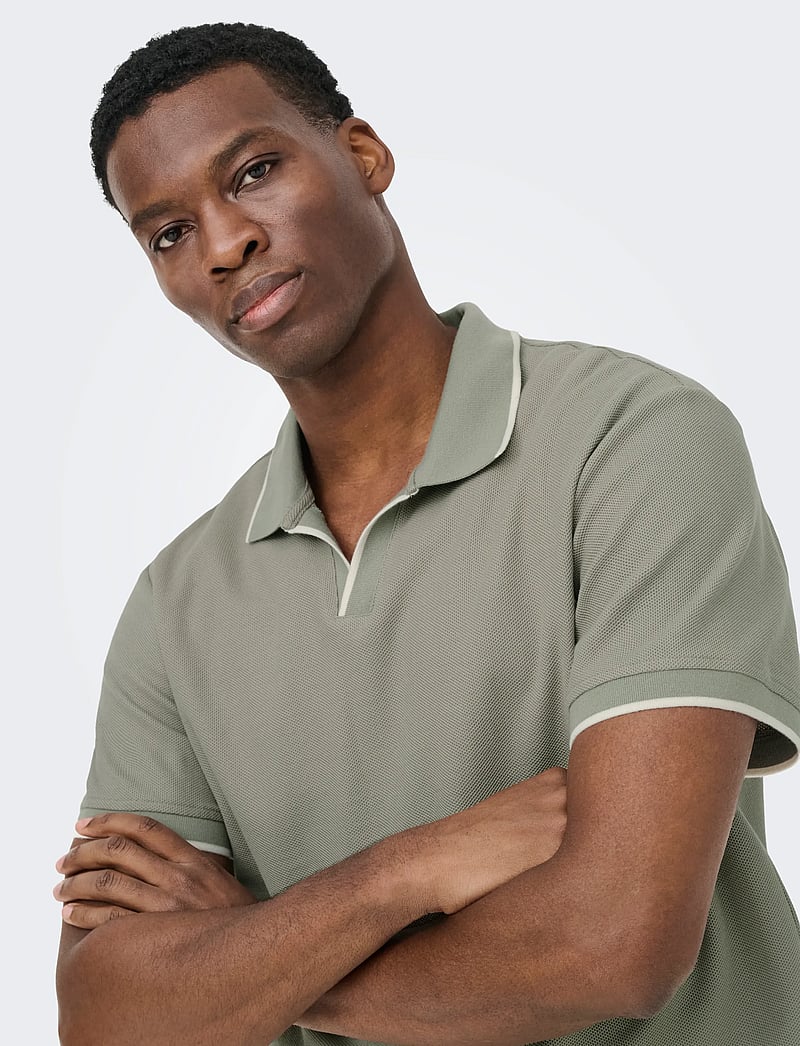 ONLY & SONS - ONSASTON REG SS FRML RESORT POLO - kurzärmelig - laurel oak - 5