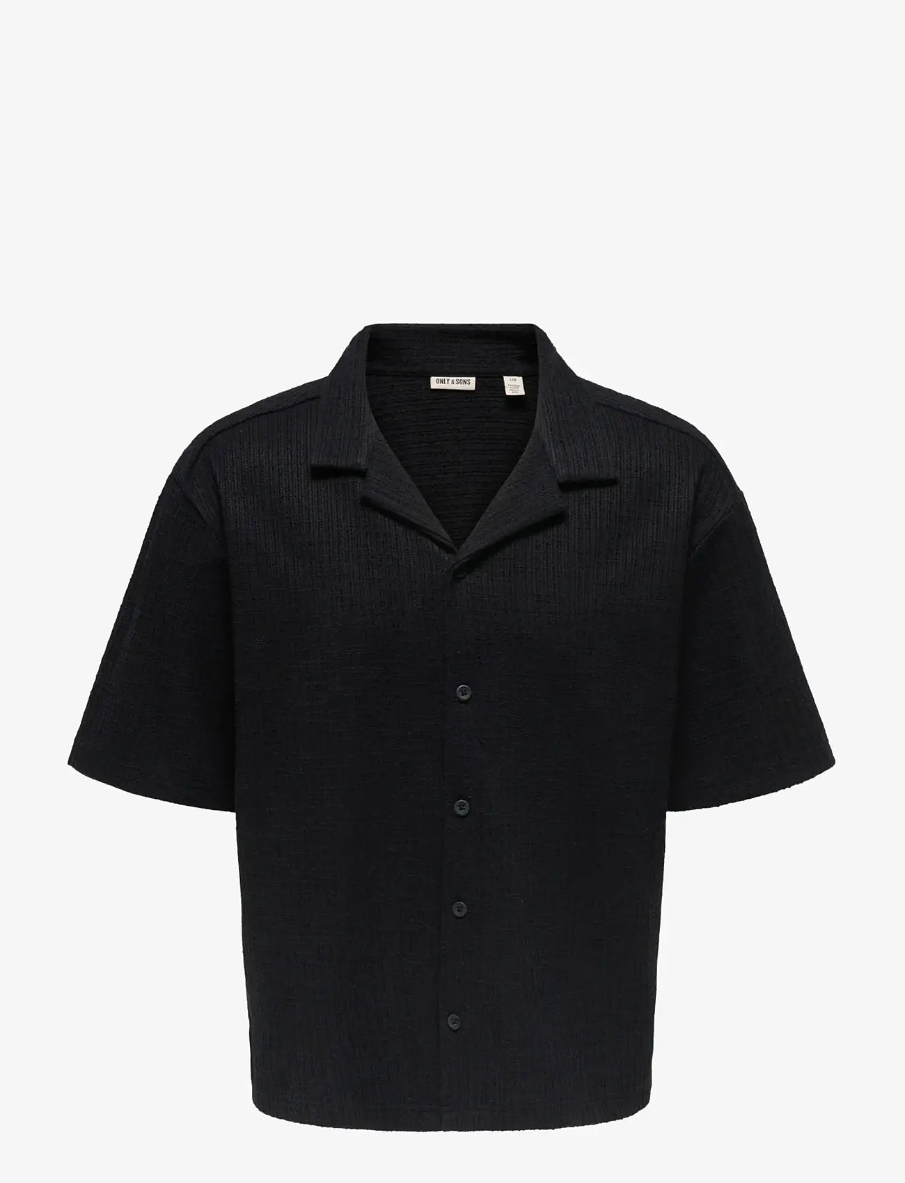 ONLY & SONS - ONSANDRE RLX SS SHIRT - kurzarmhemden - black - 0