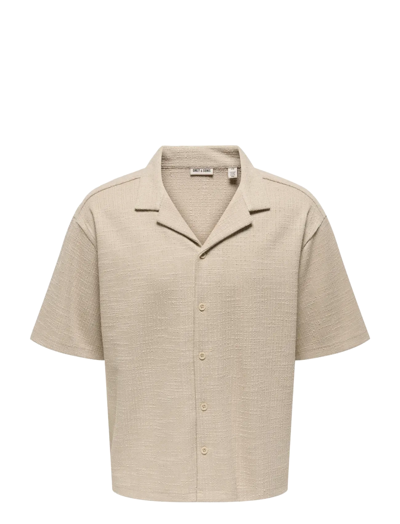 ONLY & SONS Onsandre Rlx Ss Shirt Beige - M - Herren