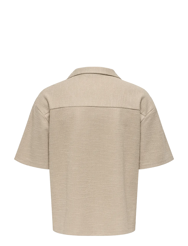 ONLY & SONS - ONSANDRE RLX SS SHIRT - kortærmede skjorter - silver lining - 1