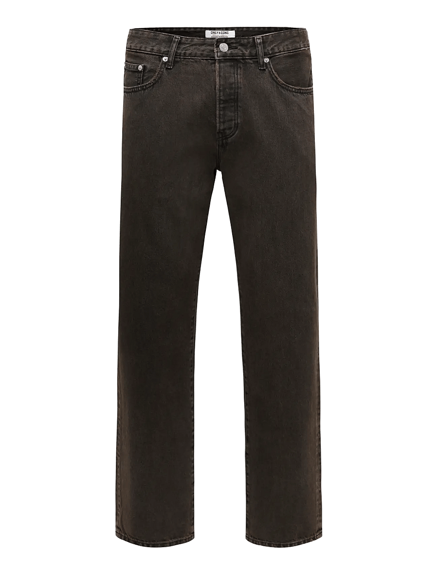 ONLY & SONS - ONSEDGE STRAIGHT BROWN 7462 TAI DNM NOOS - klassikalised teksad - brown stone - 1
