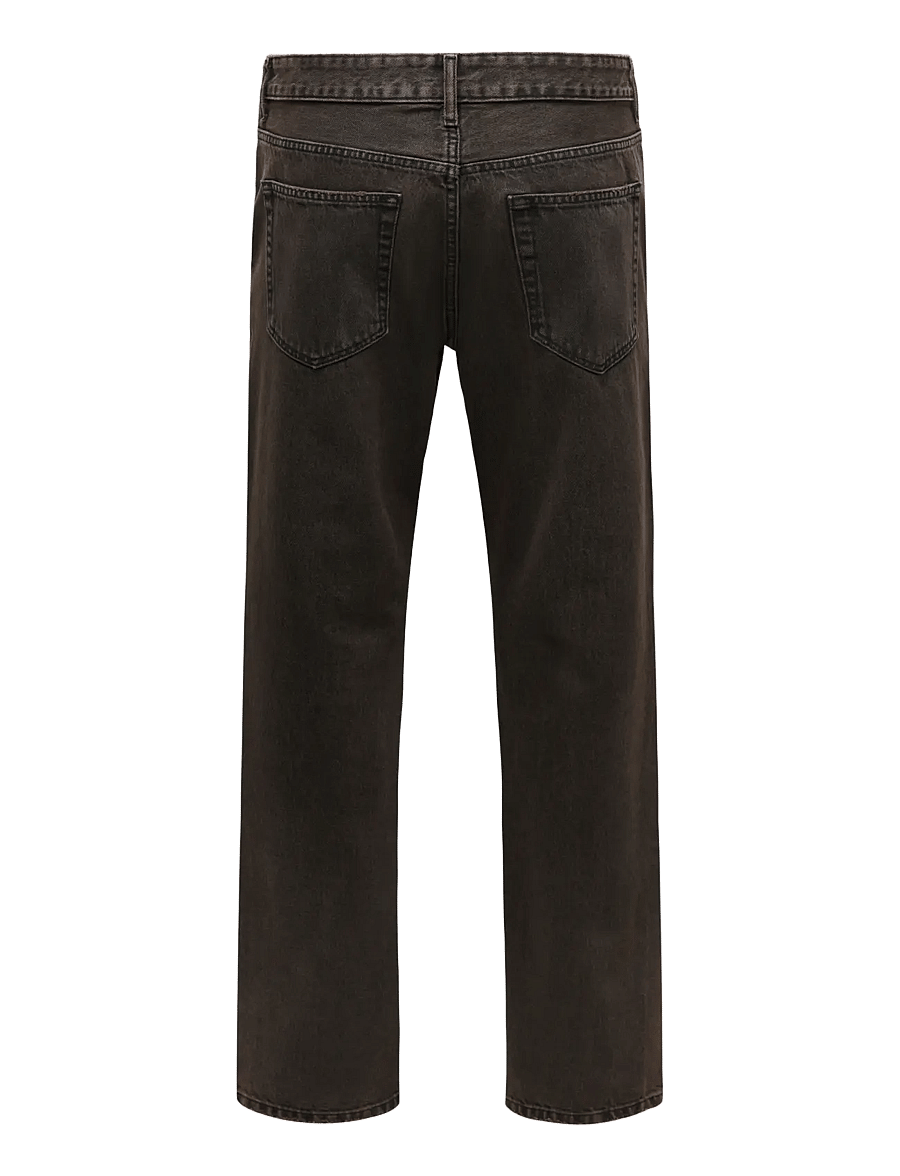 ONLY & SONS - ONSEDGE STRAIGHT BROWN 7462 TAI DNM NOOS - klassikalised teksad - brown stone - 2
