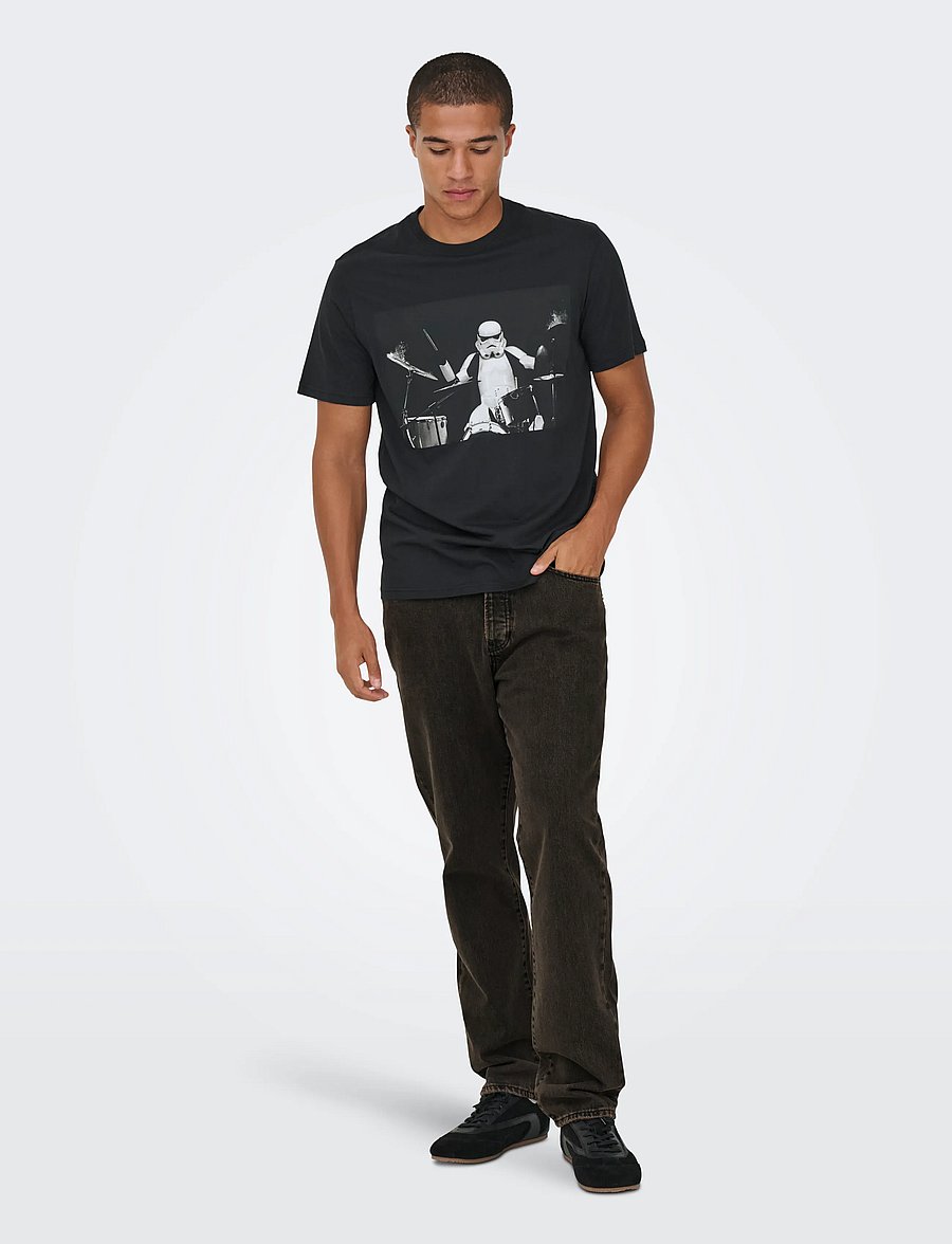 ONLY & SONS - ONSEDGE STRAIGHT BROWN 7462 TAI DNM NOOS - klassikalised teksad - brown stone - 4