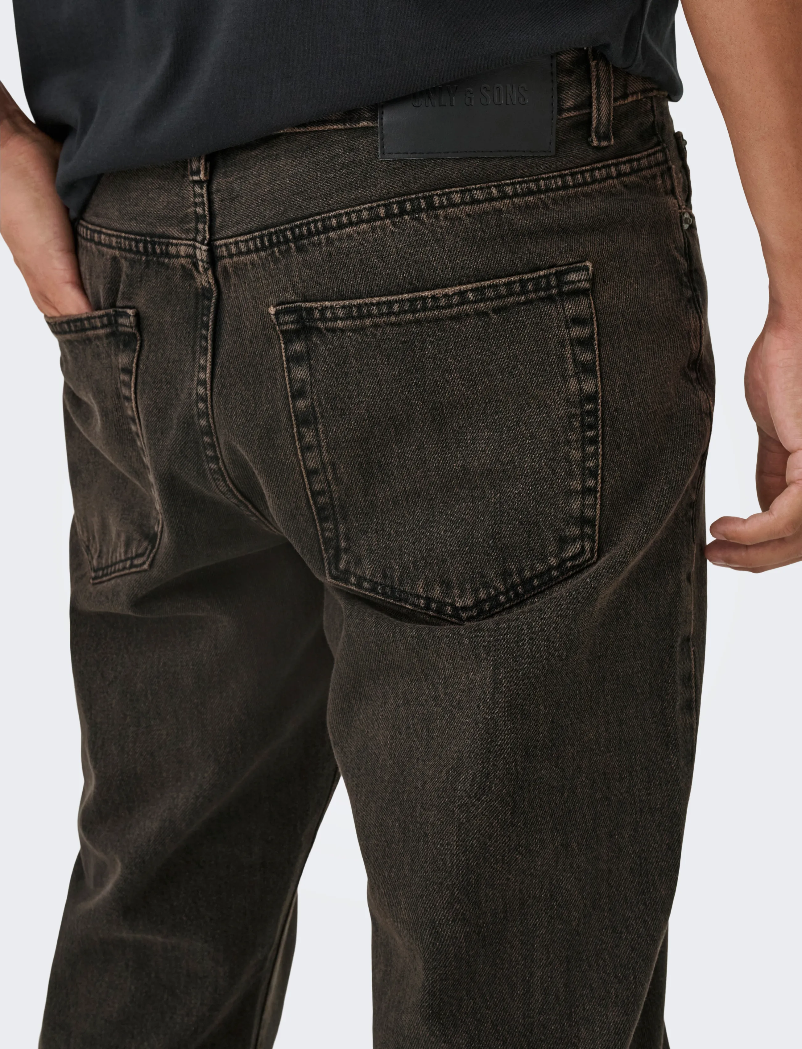 ONLY & SONS ONSEDGE STRAIGHT BROWN 7462 TAI DNM NOOS - Kleidung - BROWN STONE / brown