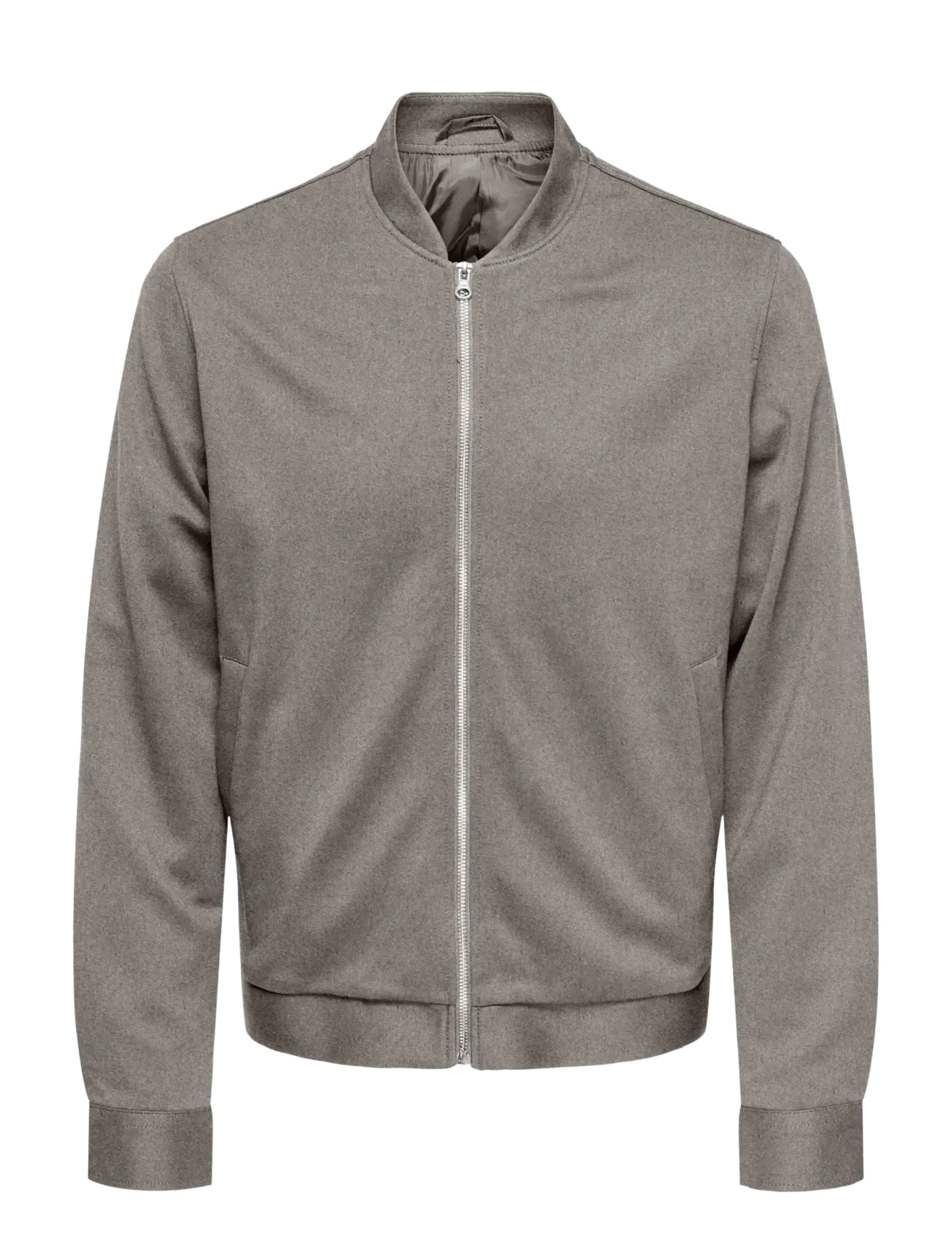 ONLY & SONS ONSMARK BRUSH PIQUE 0353 BOMBER - Clothing - FALCON / grey