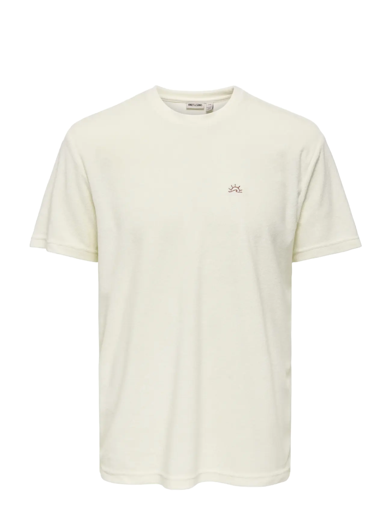 ONLY & SONS Onstellas Reg Ss Frotte Tee, Mænd, Frotte T-shirt, Cream, Str: L