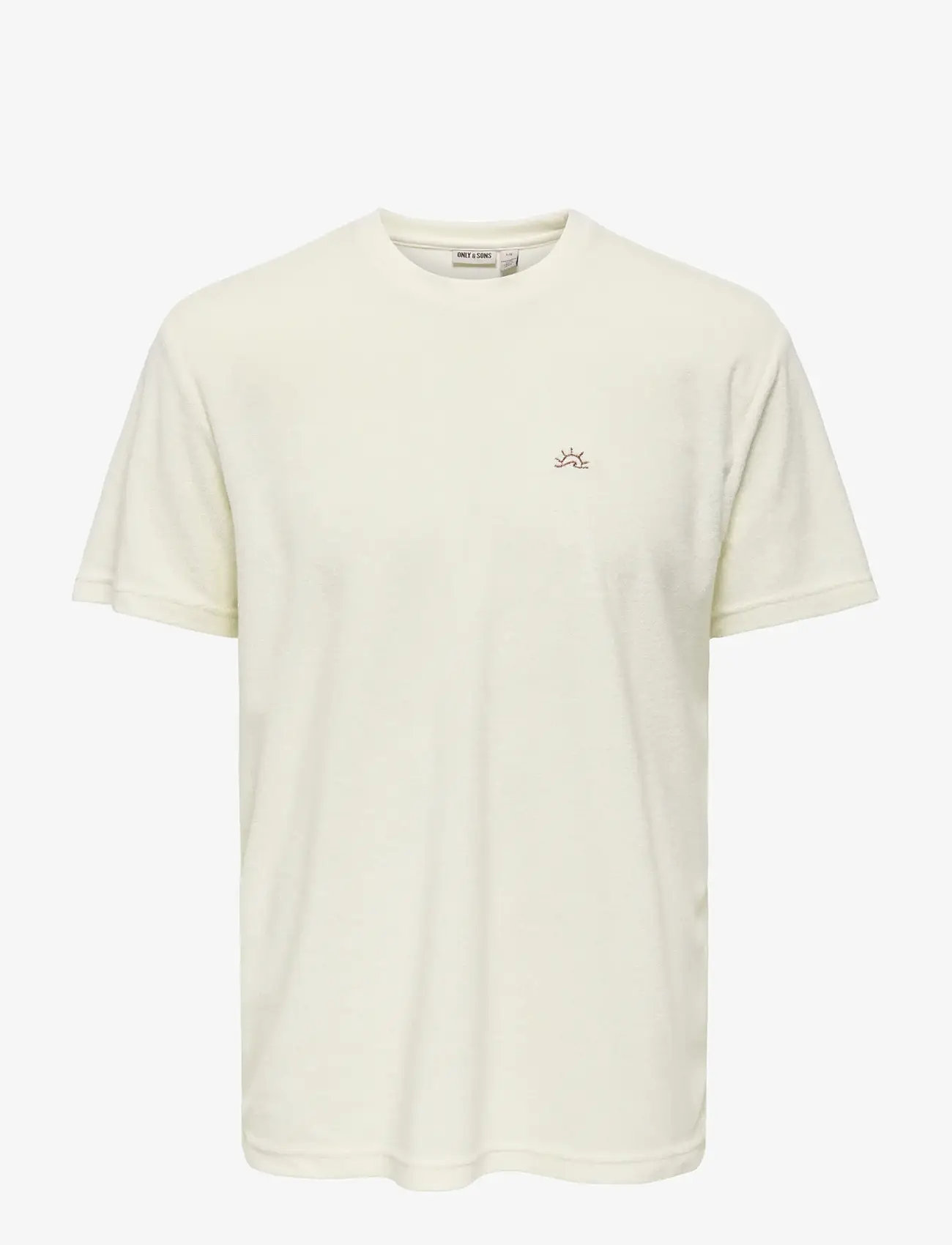 ONLY & SONS - ONSTELLAS REG SS FROTTE TEE - kortærmede t-shirts - egret - 0