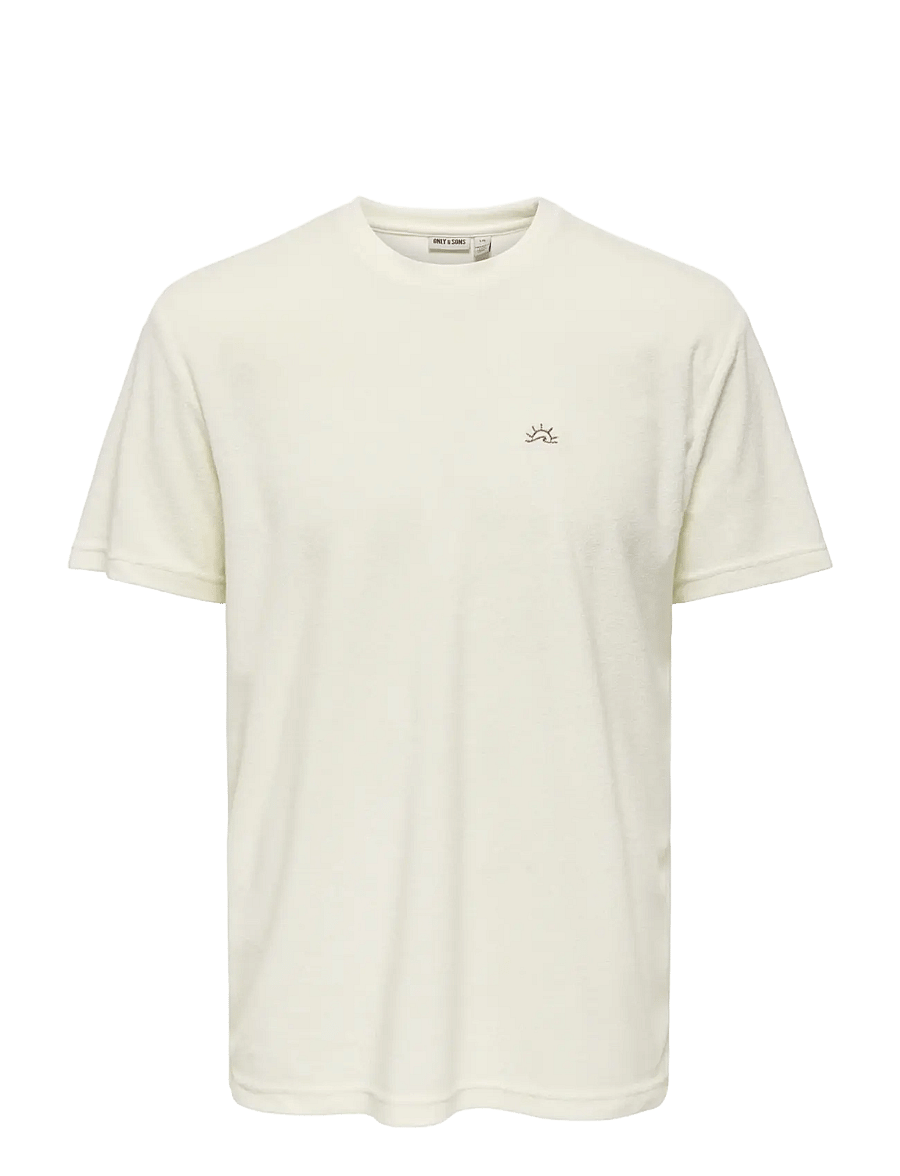 ONLY & SONS - ONSTELLAS REG SS FROTTE TEE - kurzärmelig - egret - 0