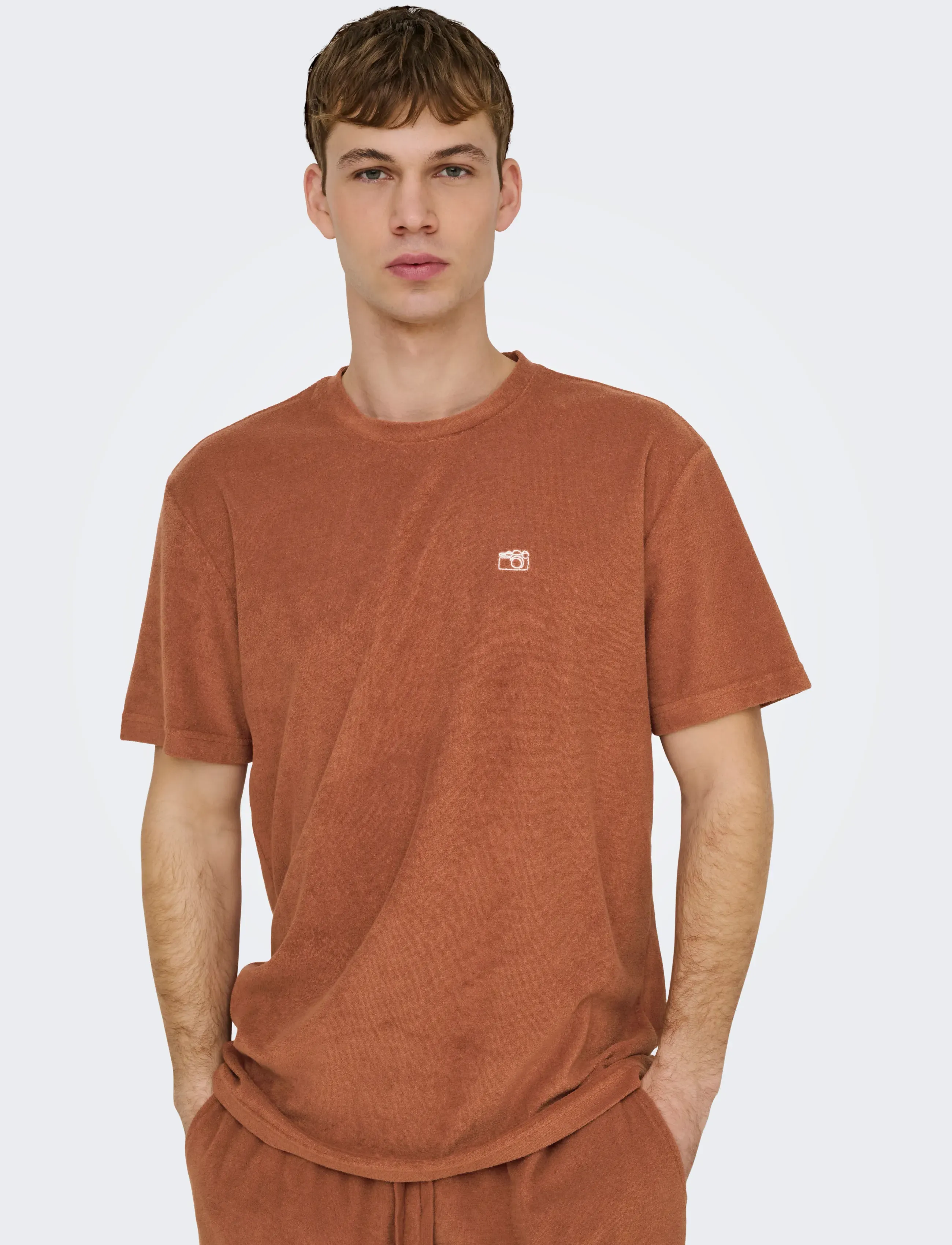 ONLY & SONS Onstellas Reg Ss Frotte Tee t-shirts - bas herr – bild 6
