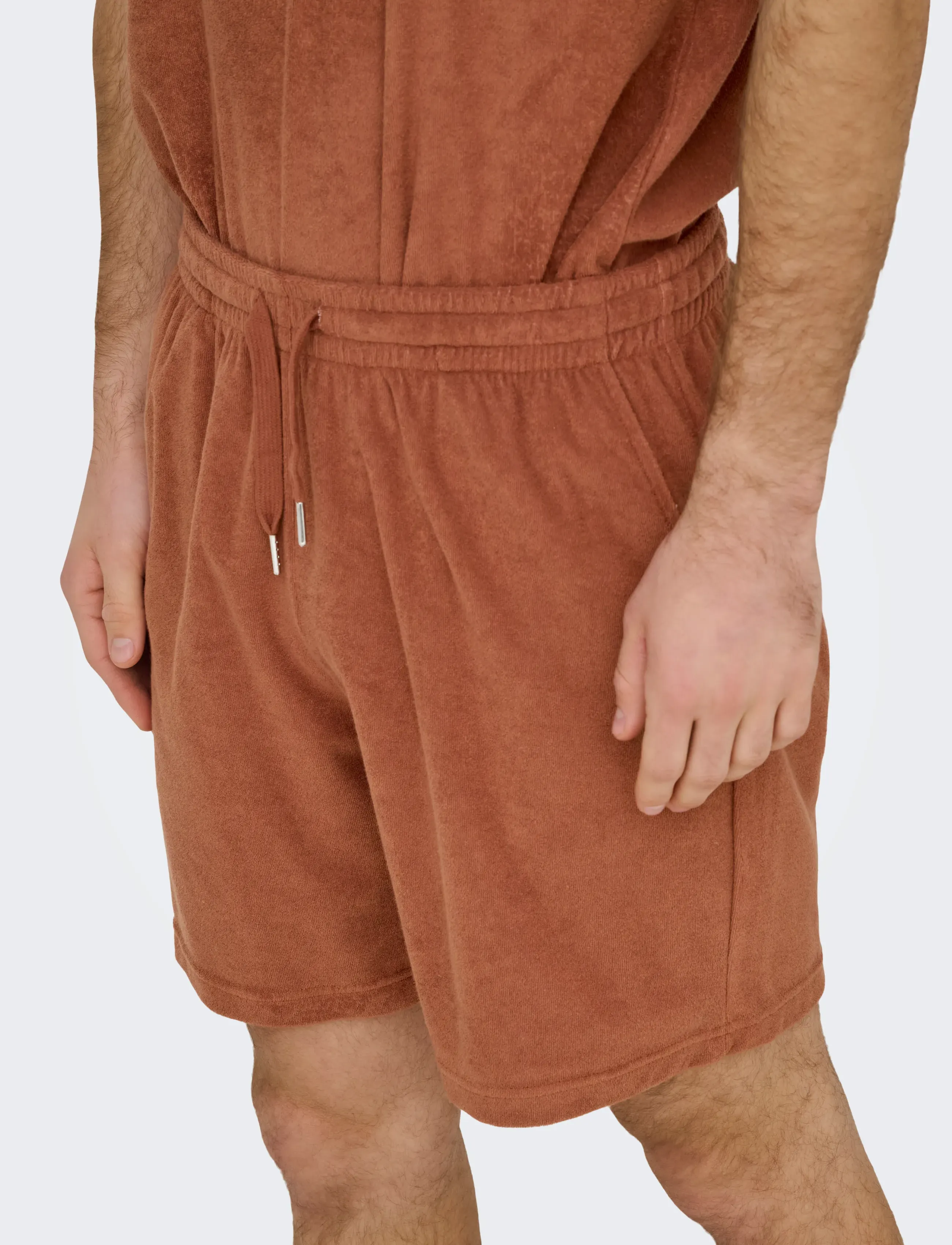 ONLY & SONS ONSTELLAS REG SHORTS - Shorts - RUSTIC BROWN / brown