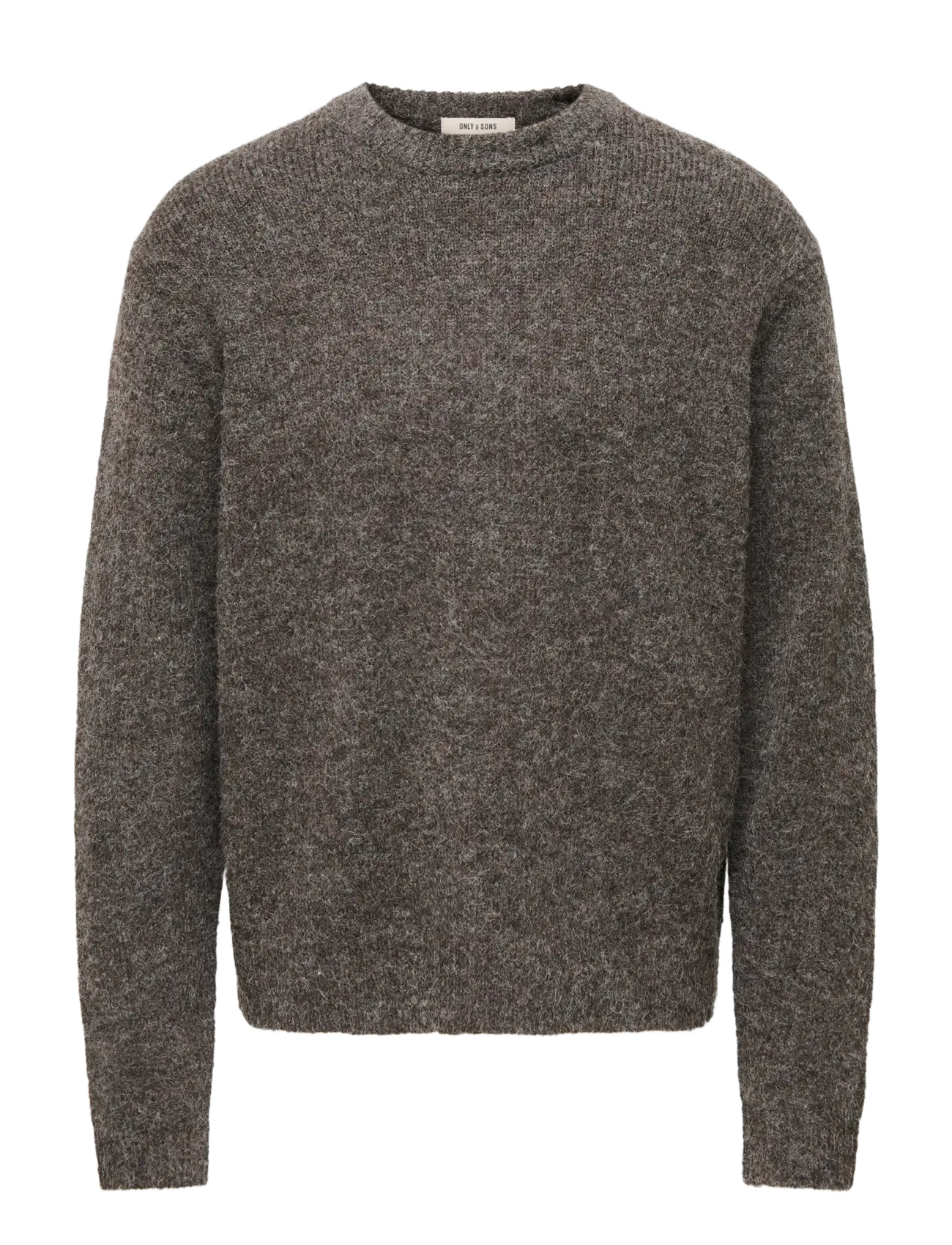 ONLY & SONS ONSHALE LS RLX CREW KNIT NOOS - Rundhalsad - DEMITASSE / brown