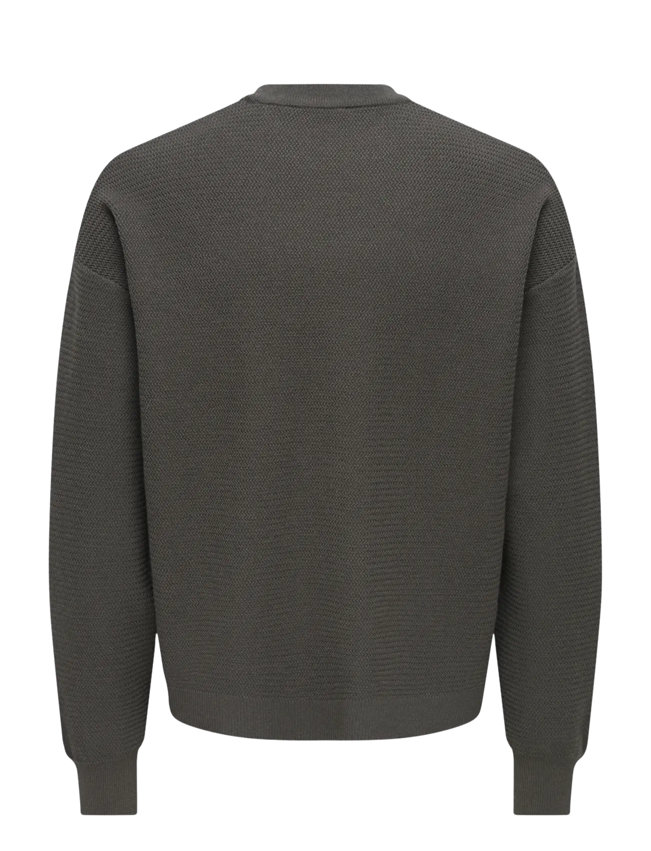 ONLY & SONS - ONSVIEW LS JAQUARD CREW DS KNIT - rund hals - beluga - 1