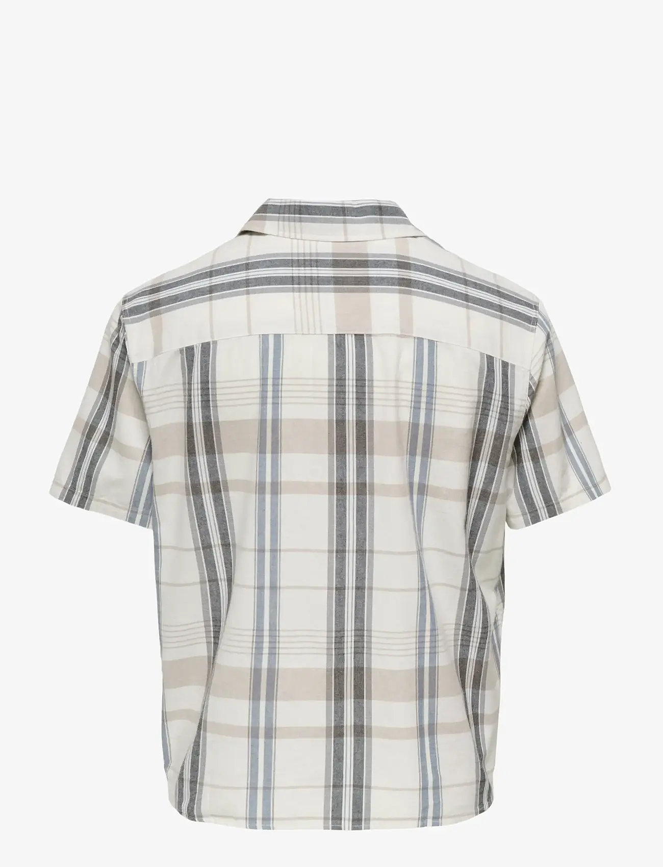 ONLY & SONS - ONSEBERT RLX RESORT SS SHIRT WW - karierte hemden - egret - 2