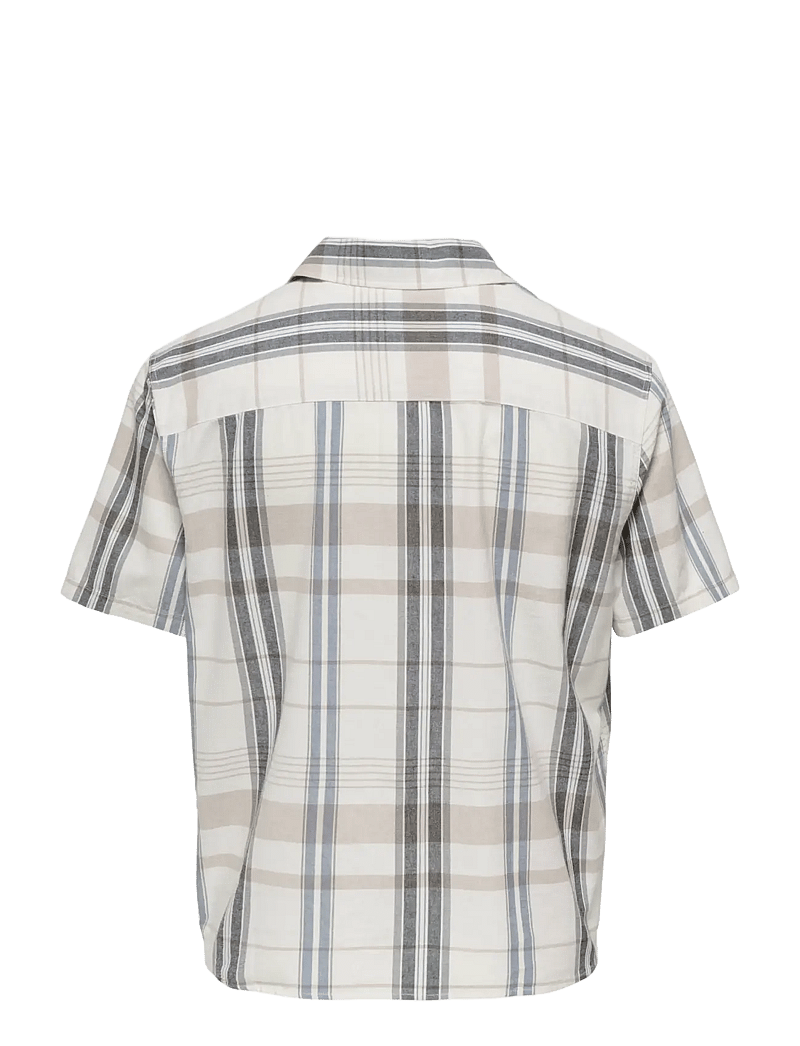 ONLY & SONS - ONSEBERT RLX RESORT SS SHIRT WW - karierte hemden - egret - 2