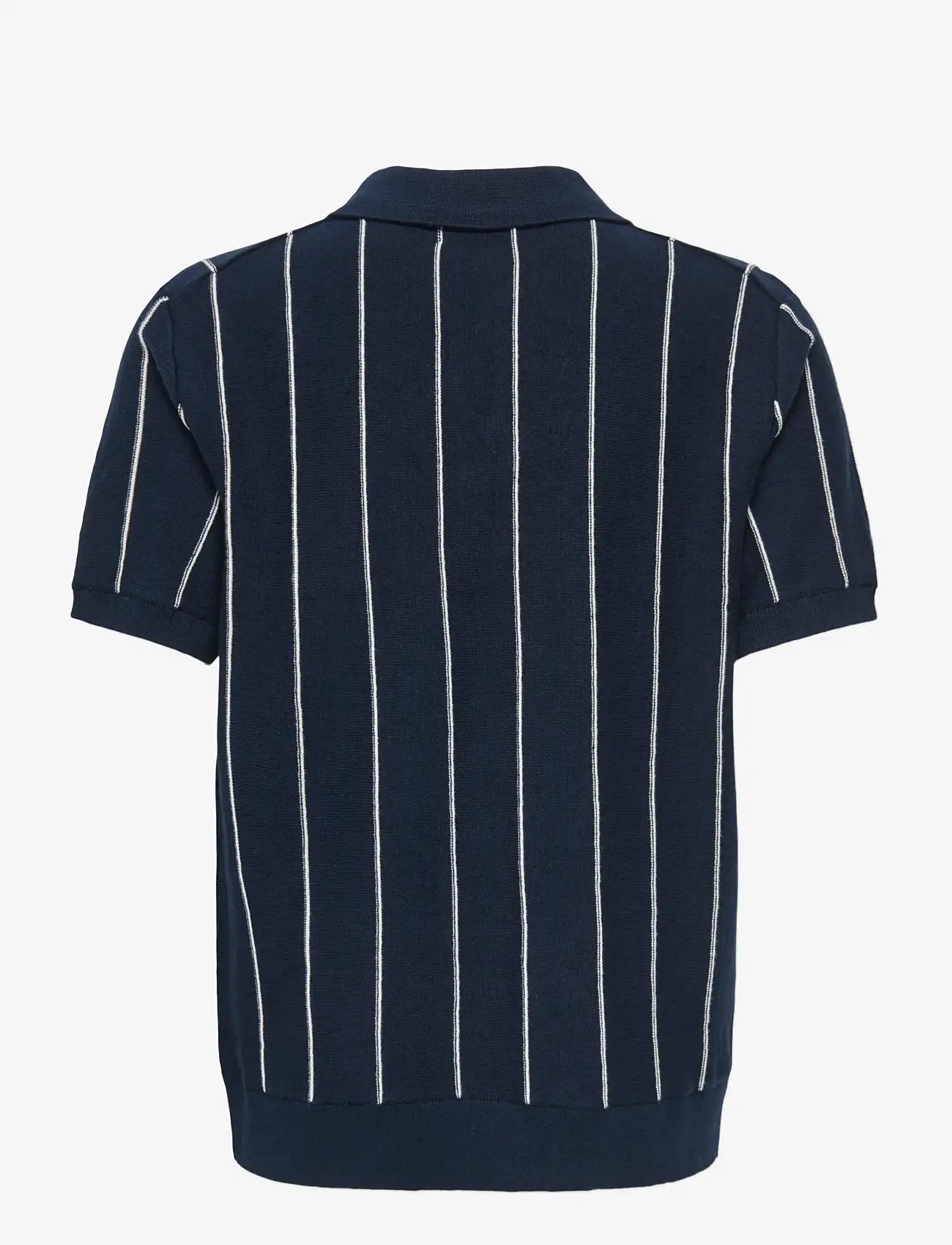 ONLY & SONS - OSJSAIM REG 12 STRIPE SS POLO KNT - kurzärmelig - dark sapphire - 1