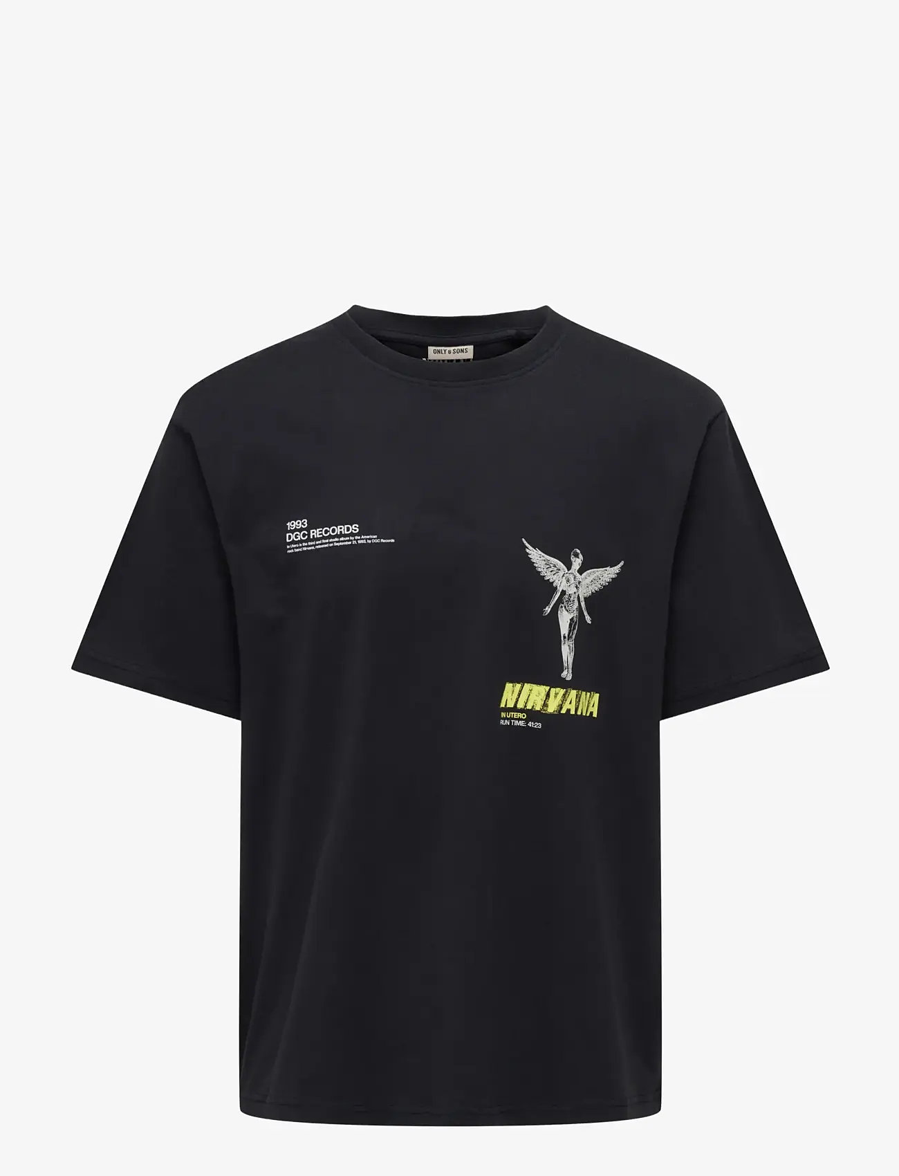 ONLY & SONS - ONSNIRVANA LIFE RLX SS LIC TEE - laveste priser - jet black - 1
