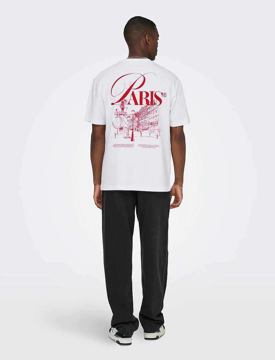 ONLY & SONS - ONSFRED ELEGANTS RLX SS TEE - kurzärmelig - bright white - 2