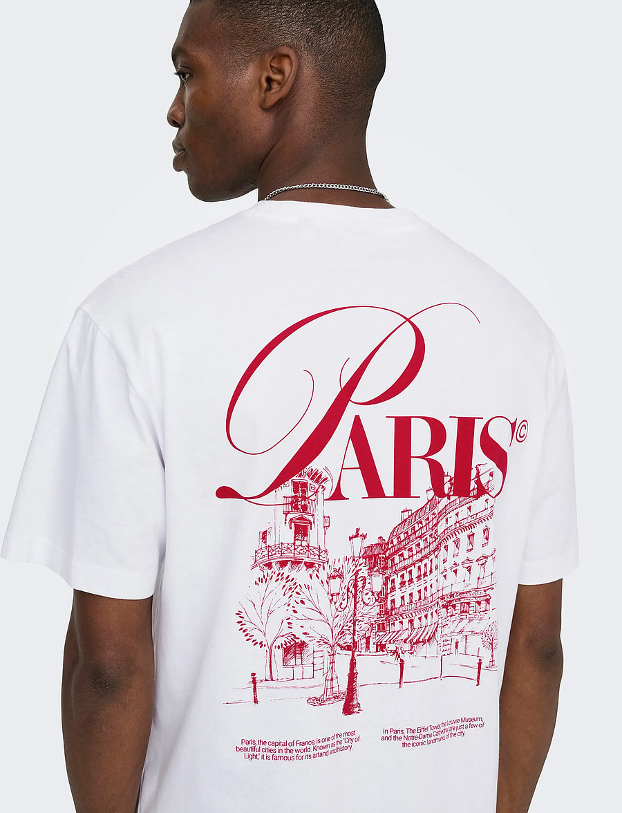 ONLY & SONS - ONSFRED ELEGANTS RLX SS TEE - kurzärmelig - bright white - 5