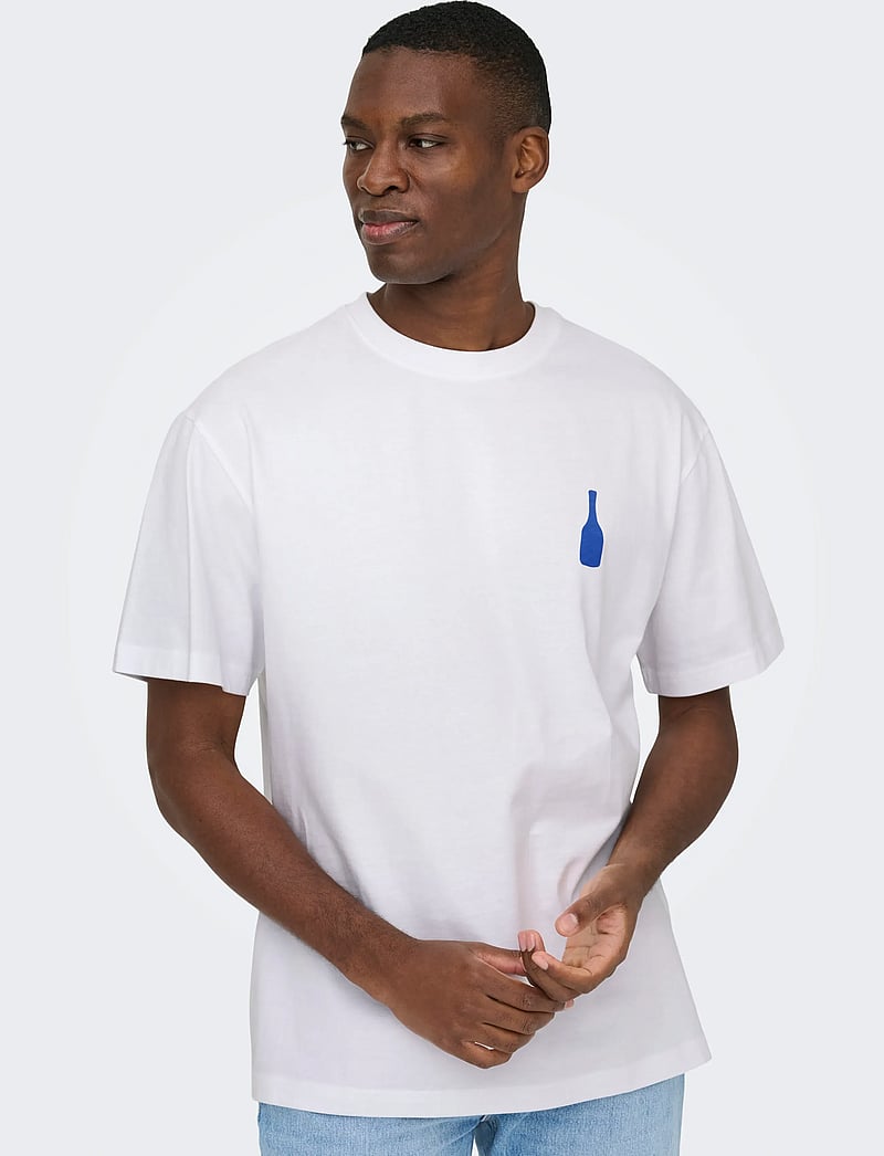 ONLY & SONS - ONSFRED ELEGANTS RLX SS TEE - kurzärmelig - bright white - 3