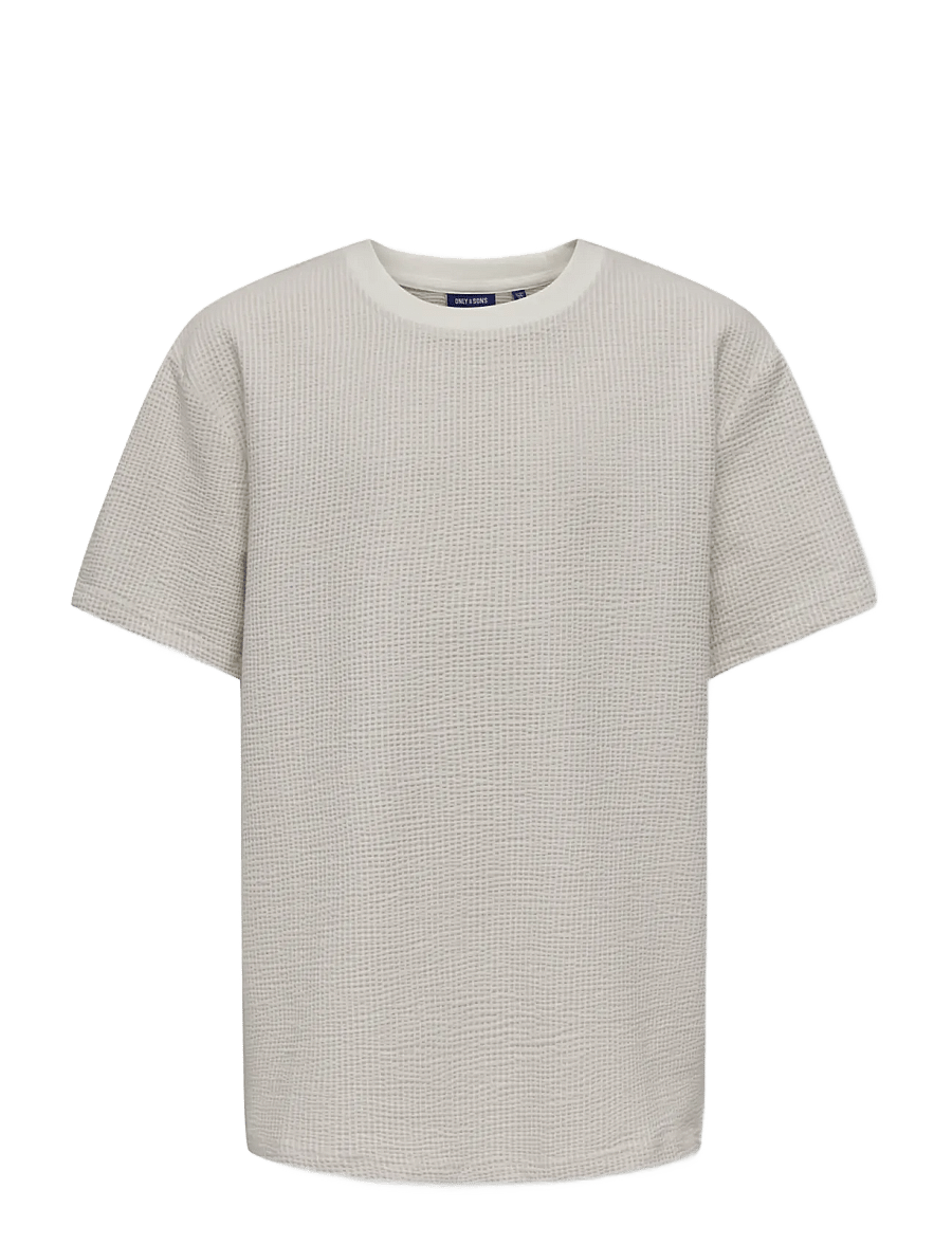 ONLY & SONS - OSJKIAN LIFE RLX SS STRP TEE JRS NOOS - korte mouwen - egret - 1